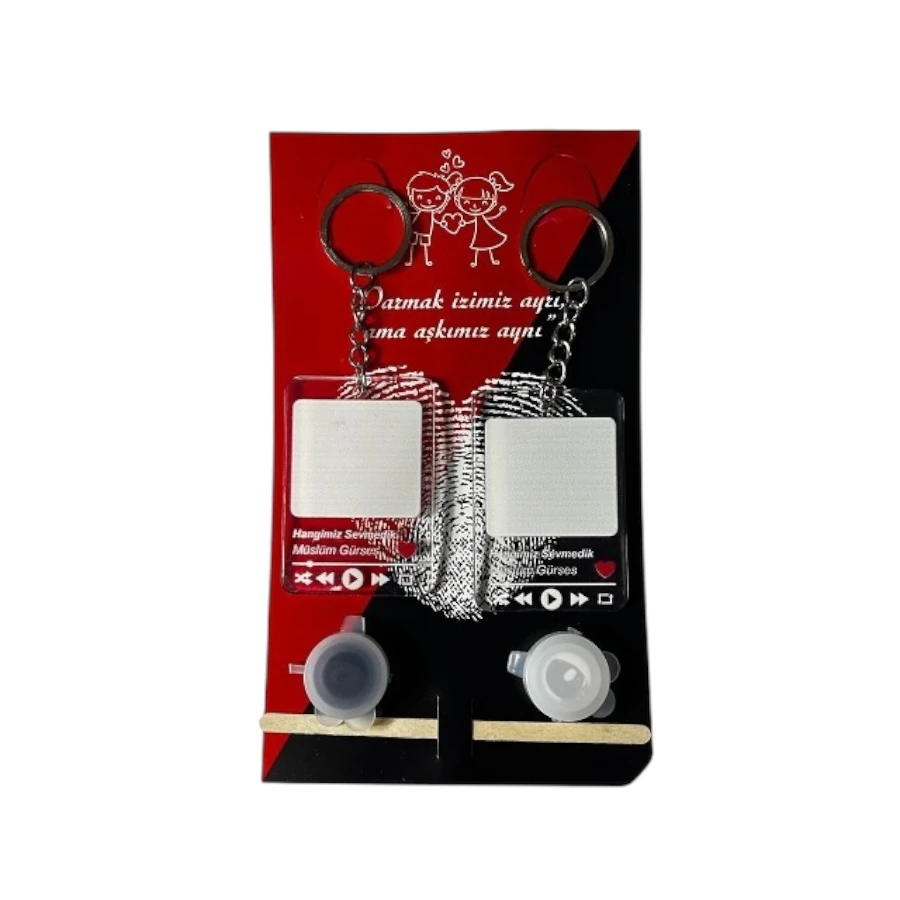 Parmak İzi Anahtarlık (12 Adet)