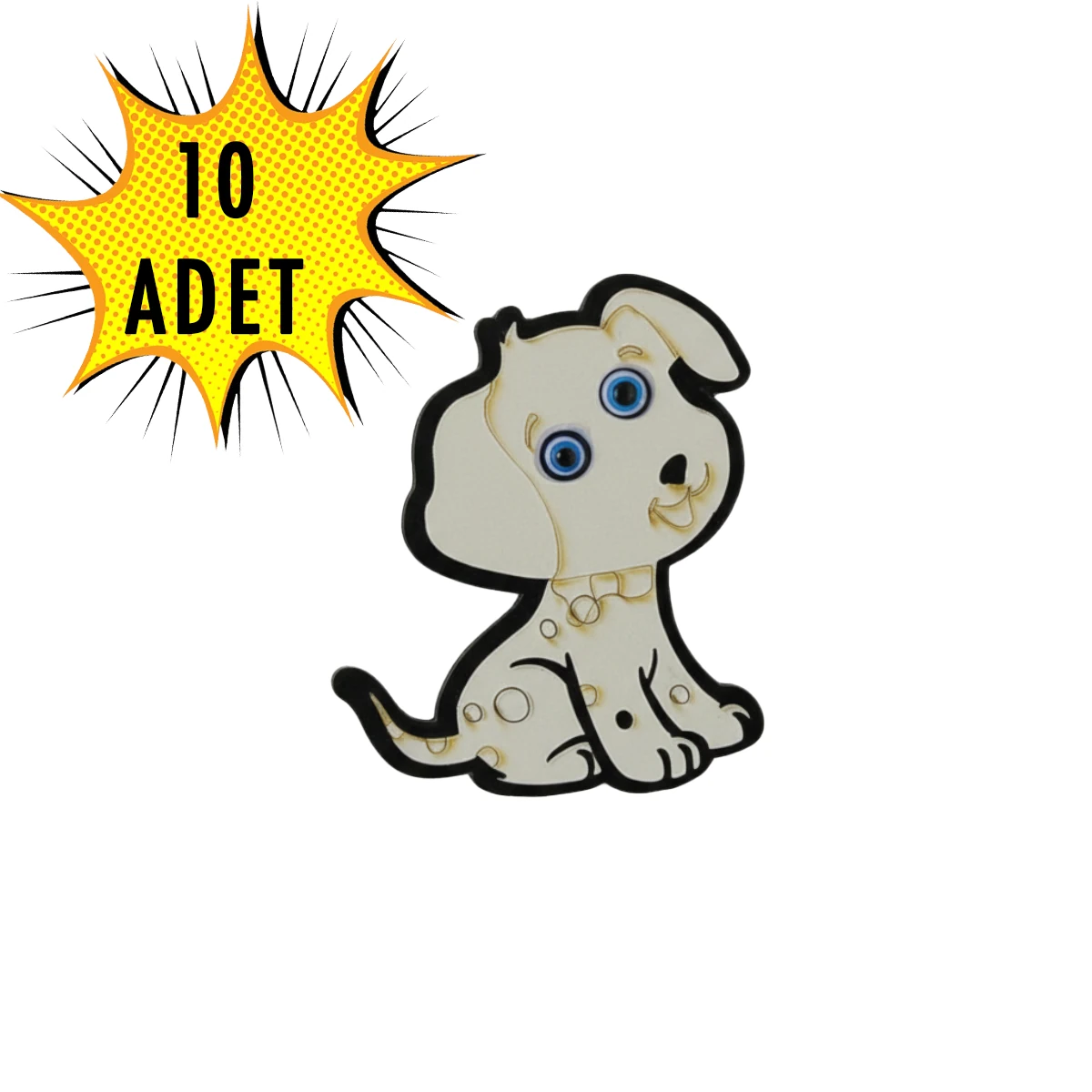 Boncuklu Magnet Köpek (10 Adet)