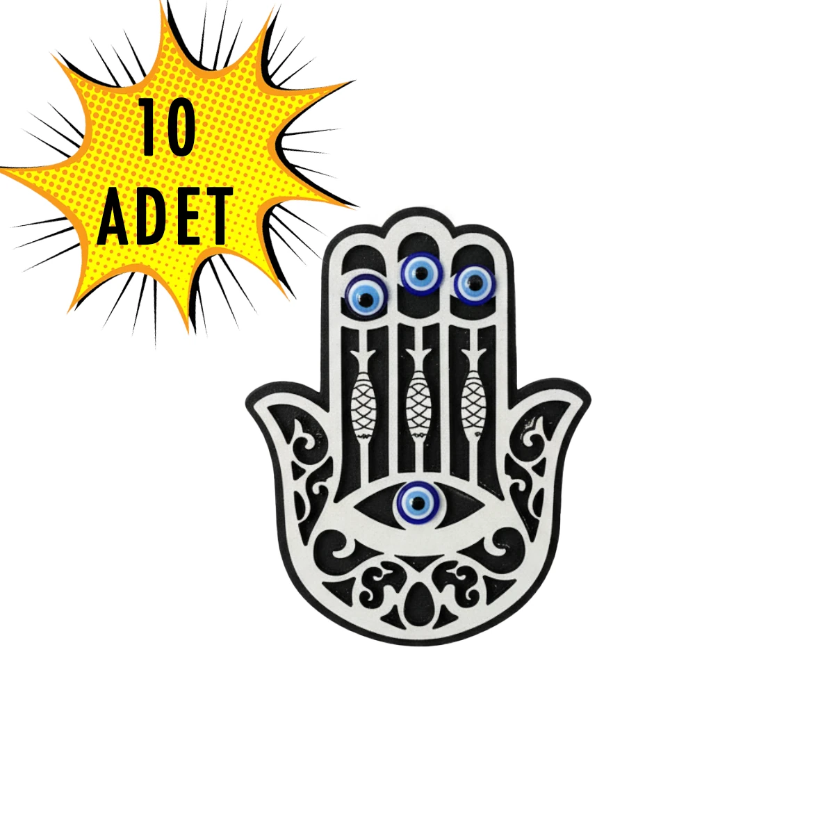 Boncuklu Magnet El (10 Adet)