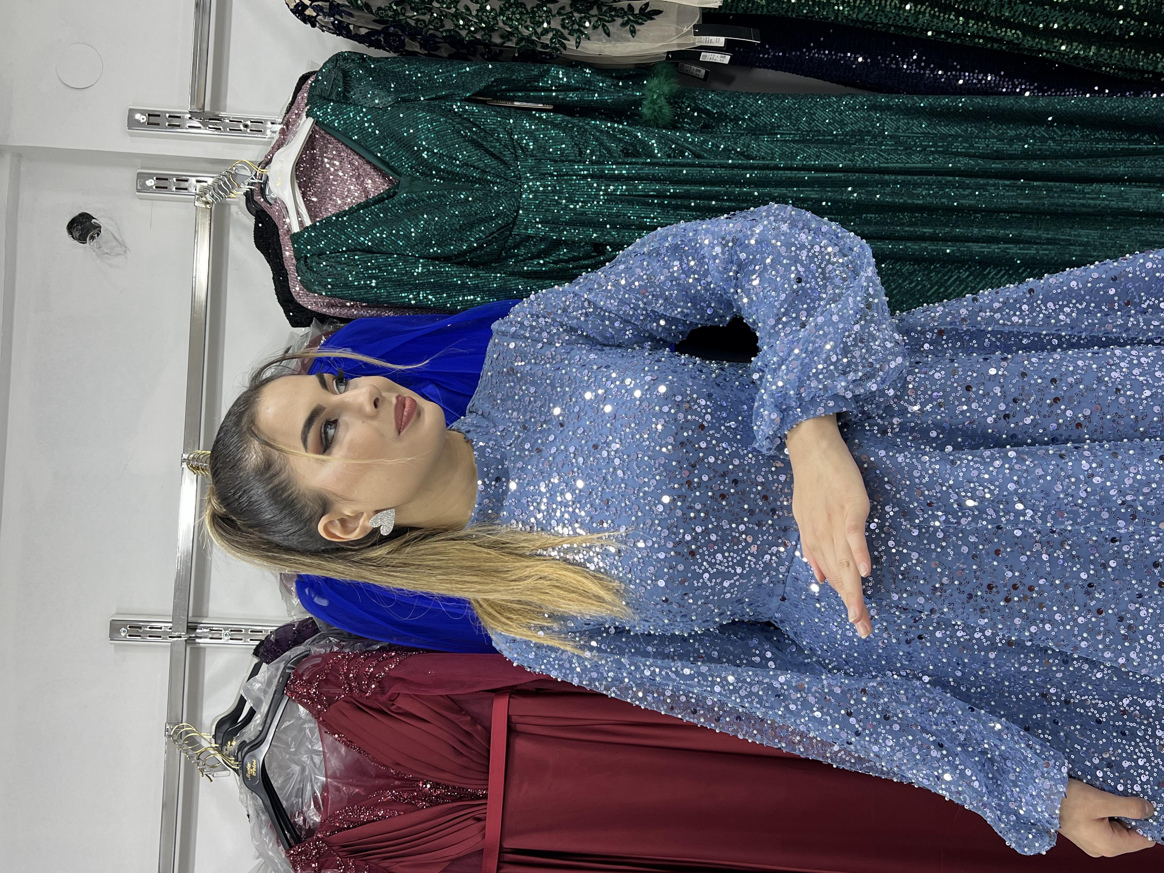 İncili Payet Midi Boy Abiye