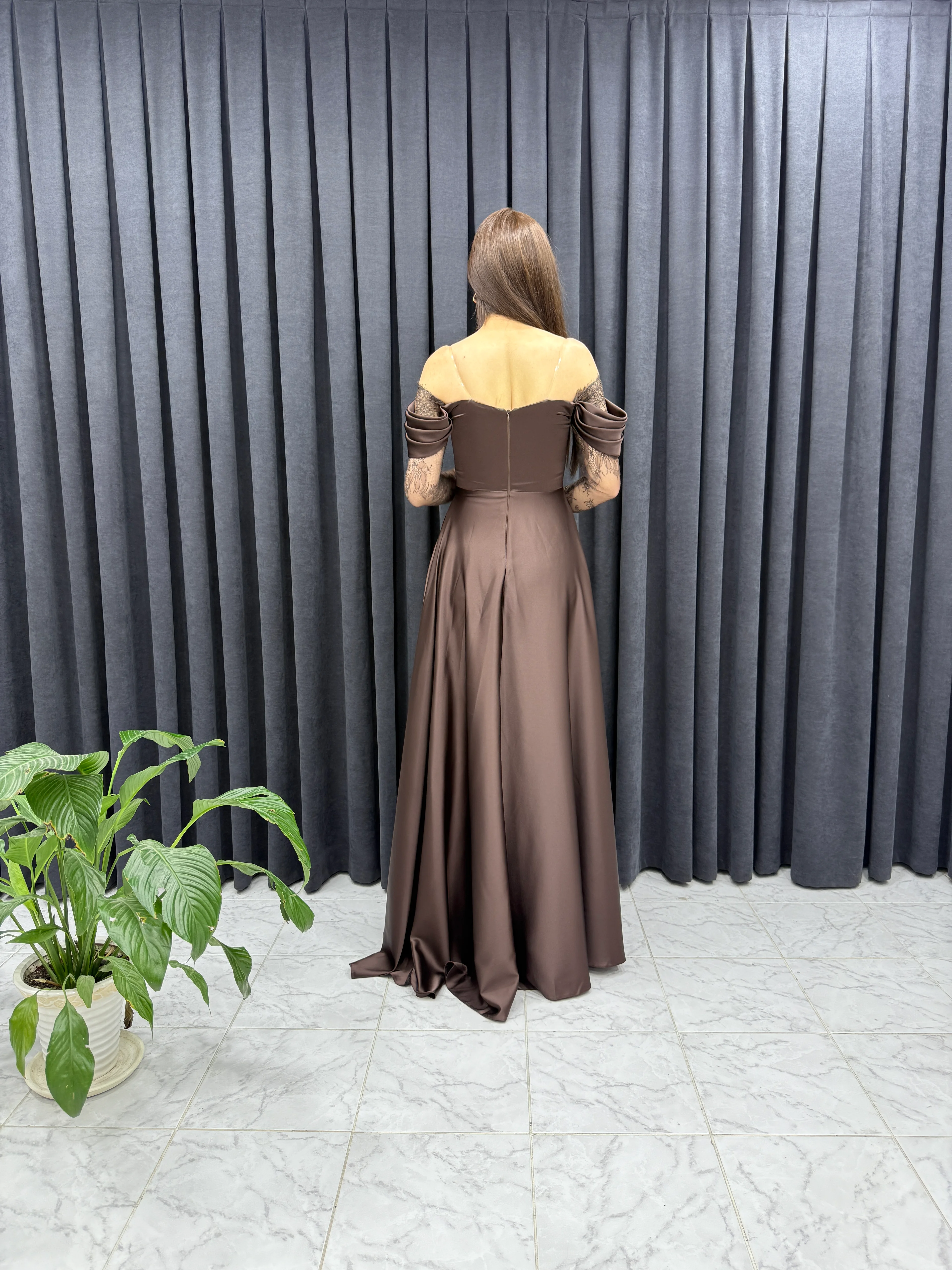 Lez Dantel Saten Abiye