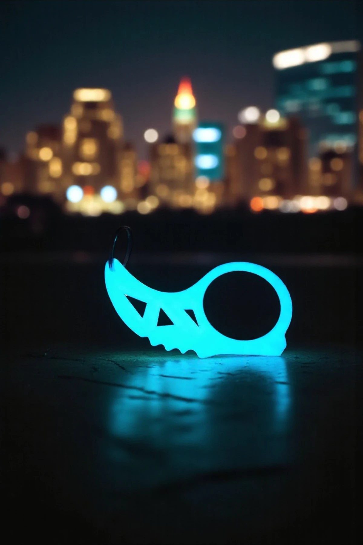 V1 Premium Neon Mavi Keyrambit | Metal 6804 Rulmanlı Hediye Anahtarlık