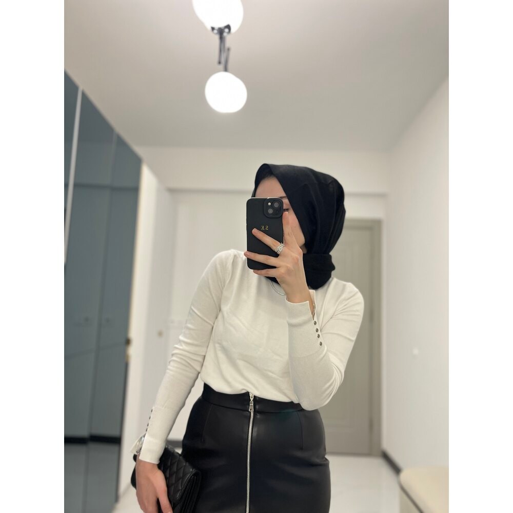 Zara model triko (beyaz)