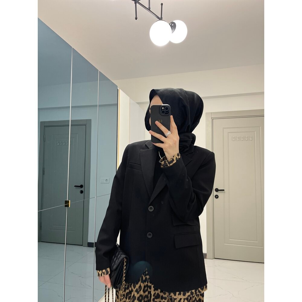 Leopar Detaylı Bleazer