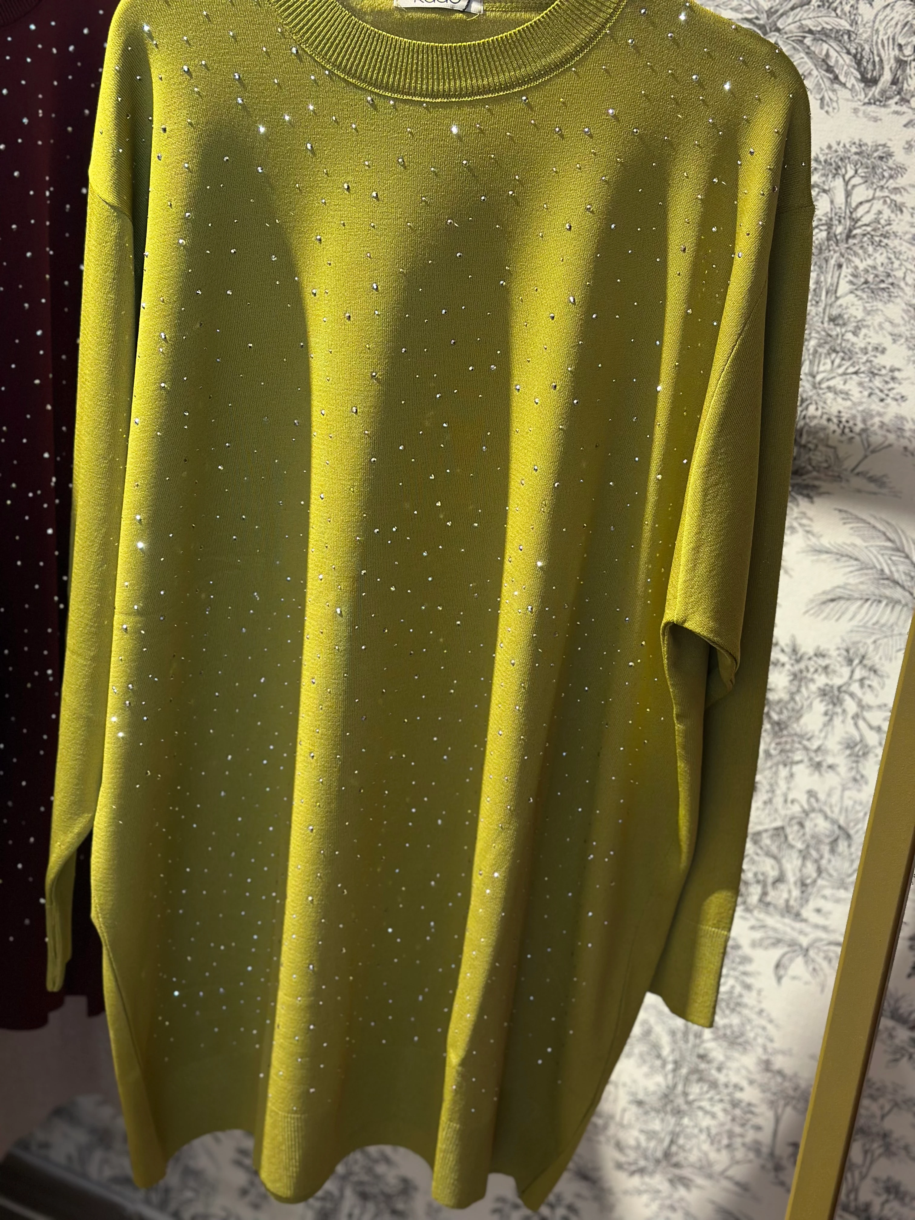 Taşlı Merserize Kazak (Yağ yeşili)