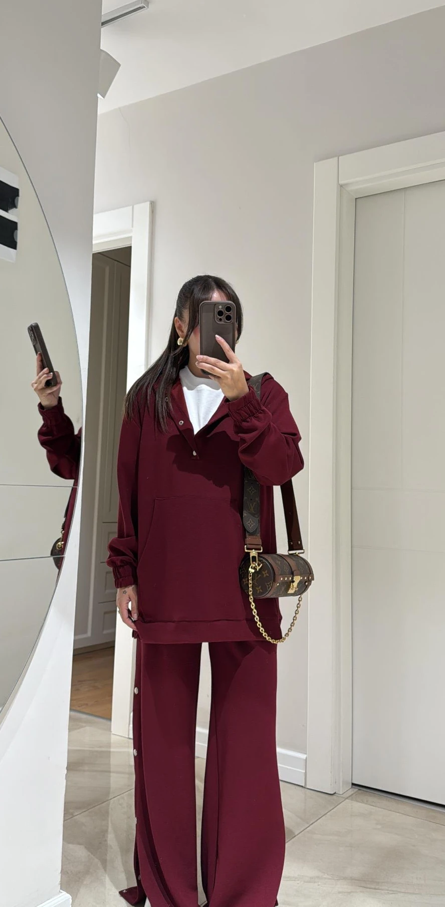 Zımbalı Oysh Takım (Bordo)