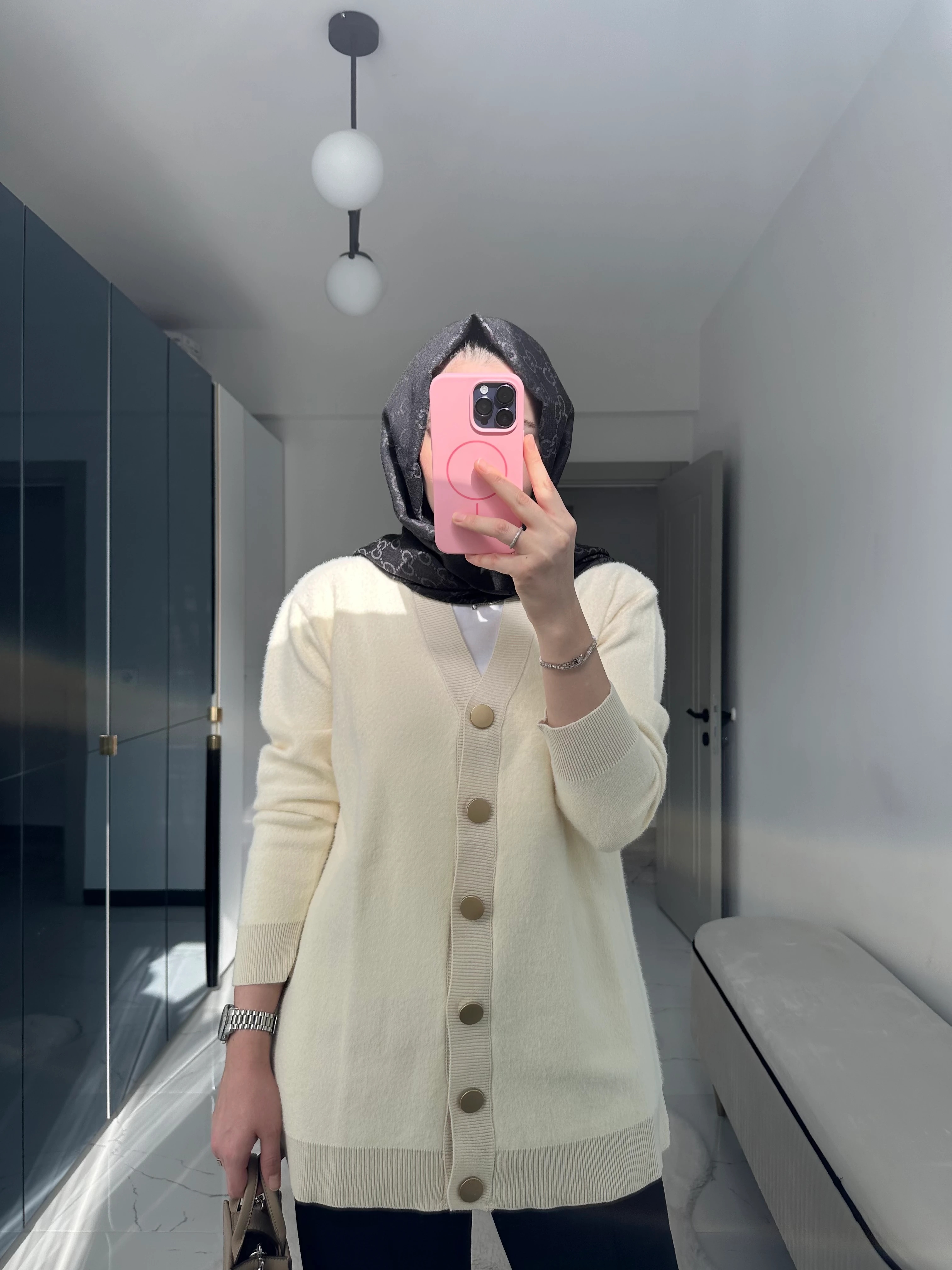 Riva Angor Hırka (Krem)