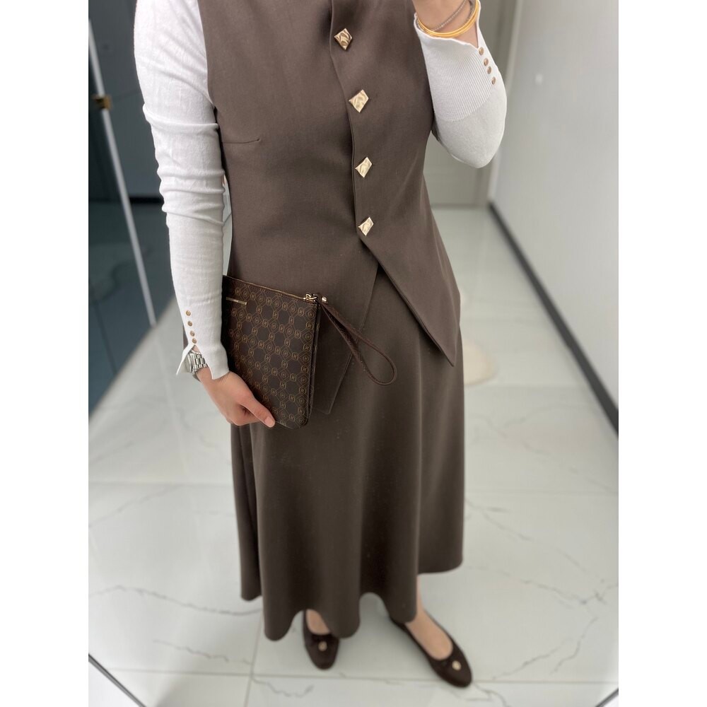 Yelekli Takım (Kahve)