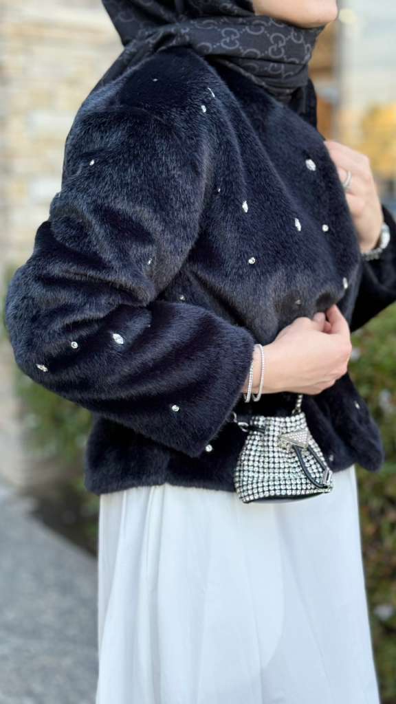 Premıum Taşlı Kürk (Siyah)