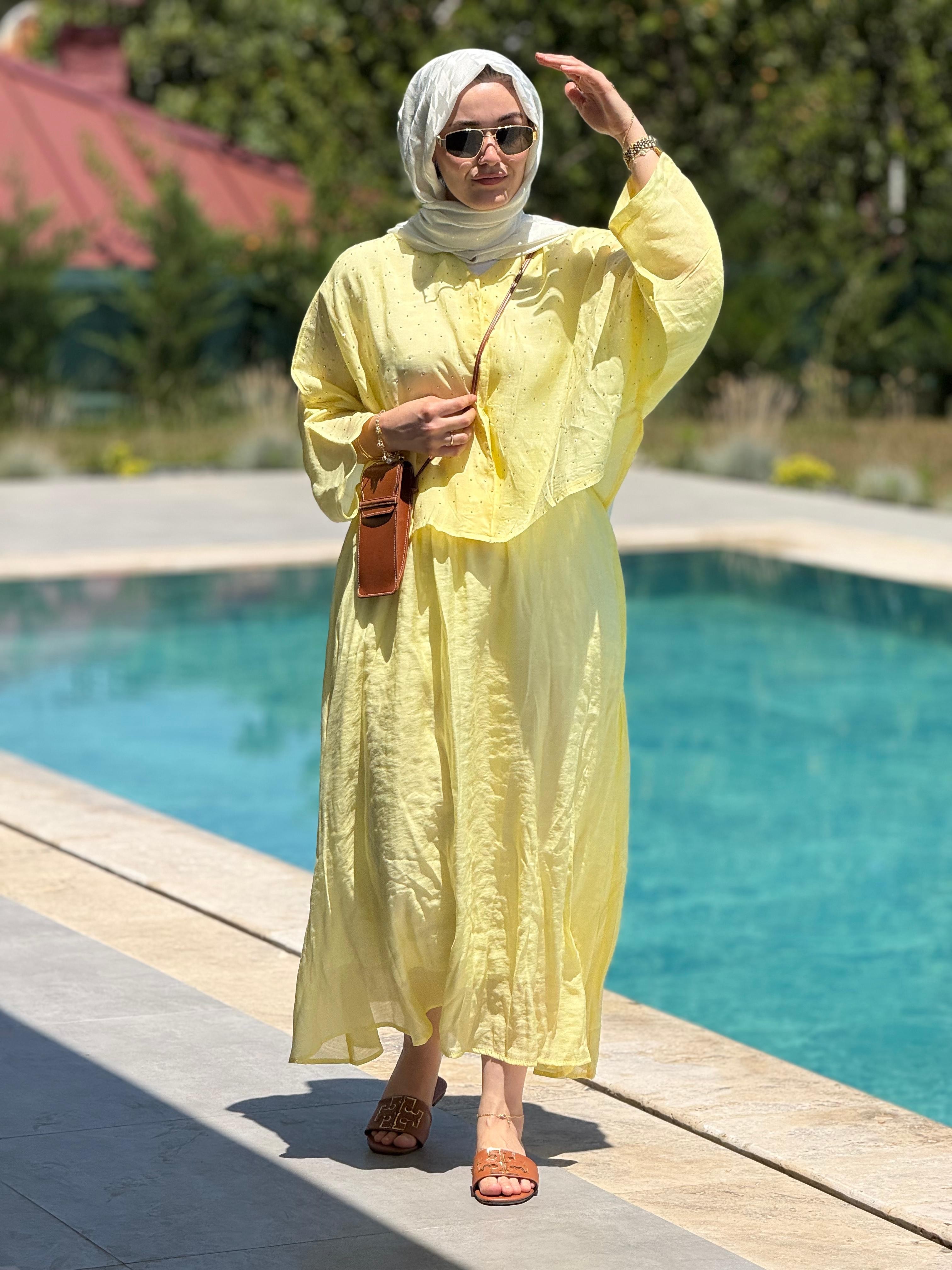 Taşlı Takım (Butter Yellow)