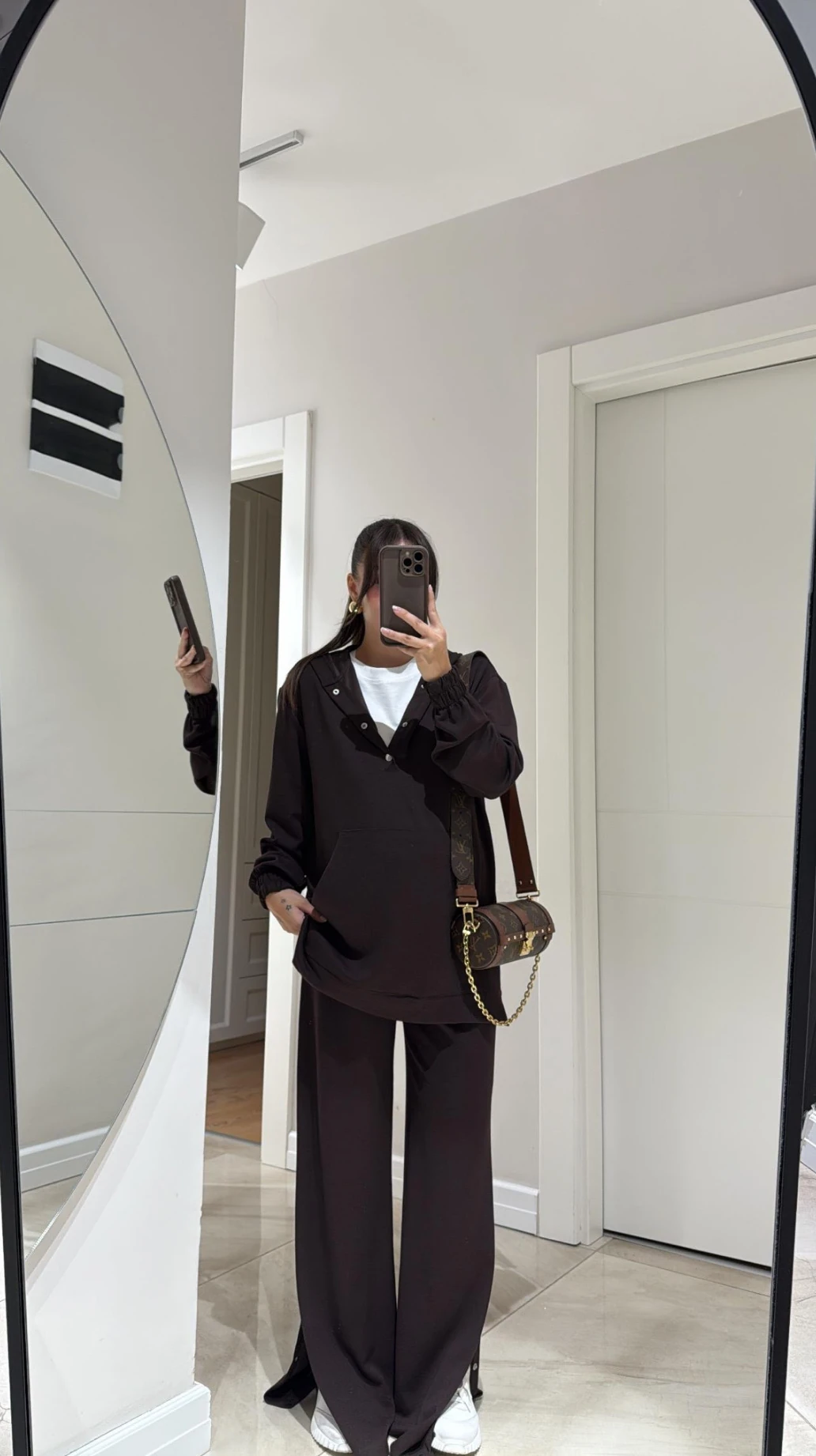 Zımbalı Oysh Takım (Acı Kahve)