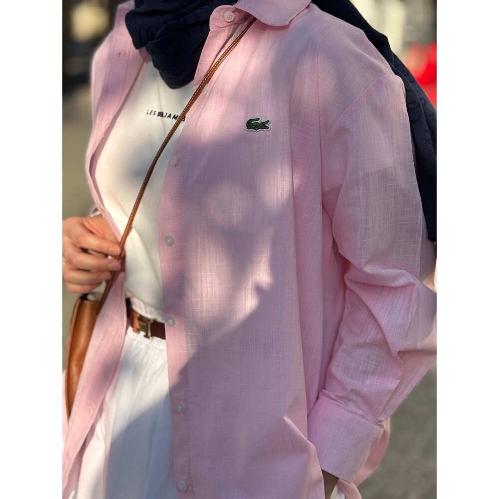 Lacoste Gömlek (Pembe)
