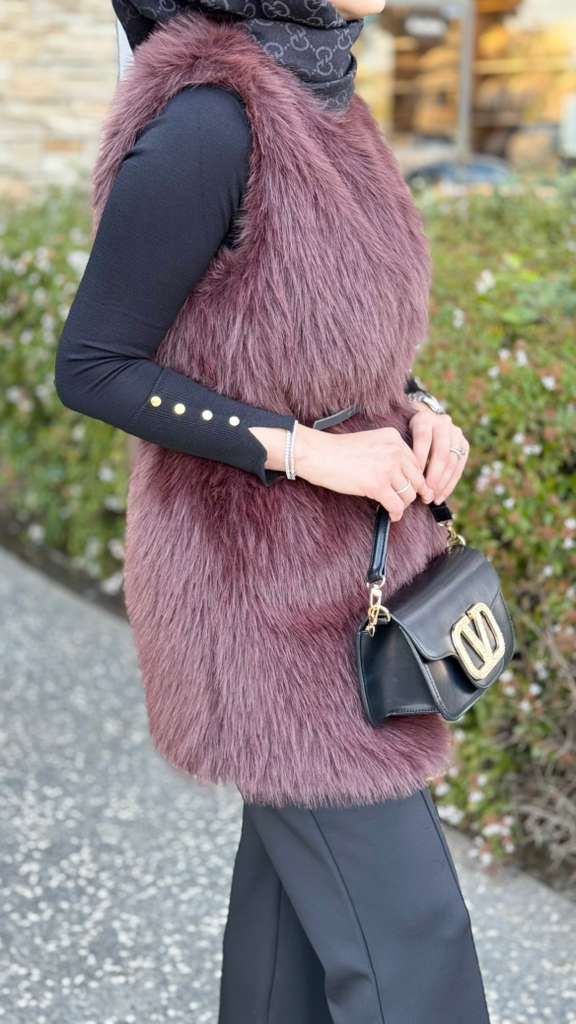 Premıum Kürk Yelek (Kahve)