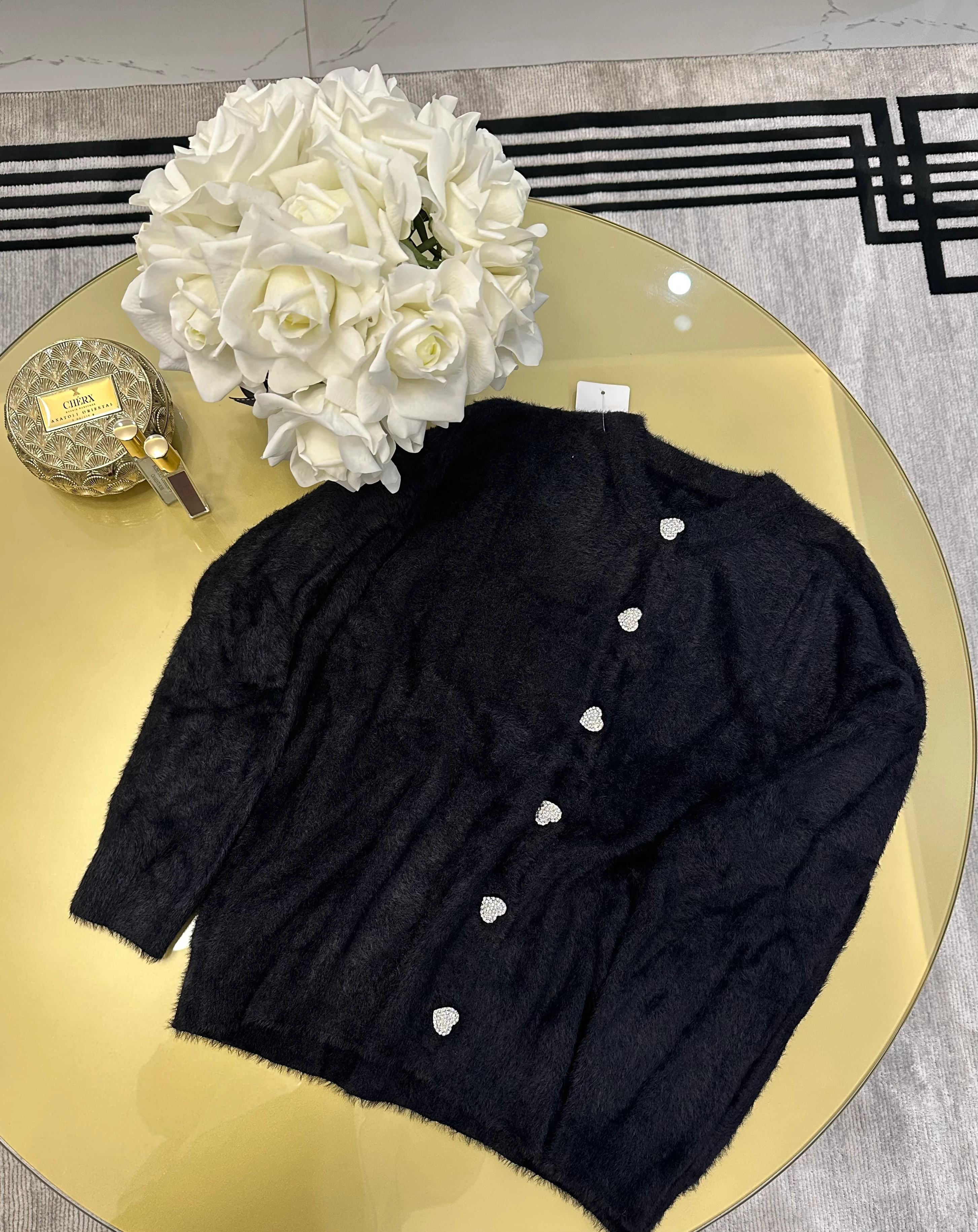 Lıne Yumoş Hırka (Siyah)