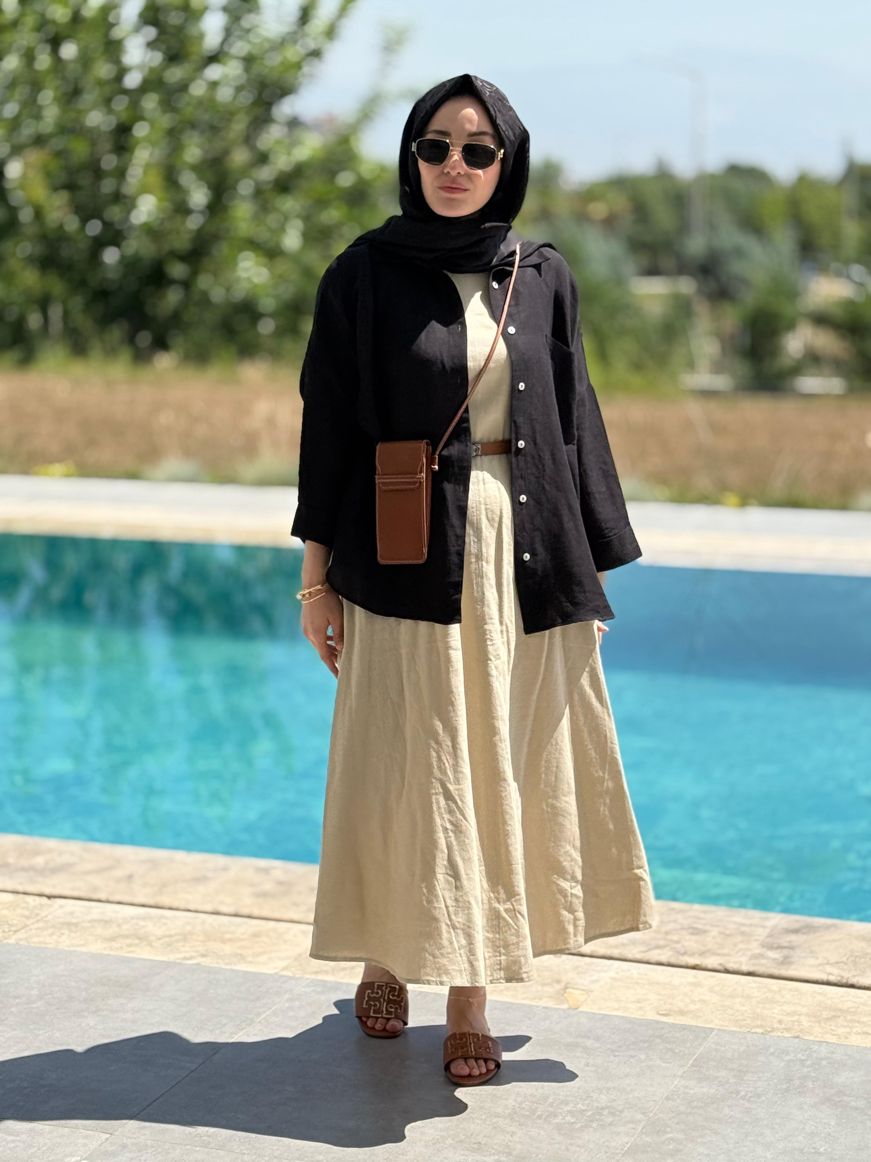 Keten Elbise (Taş)