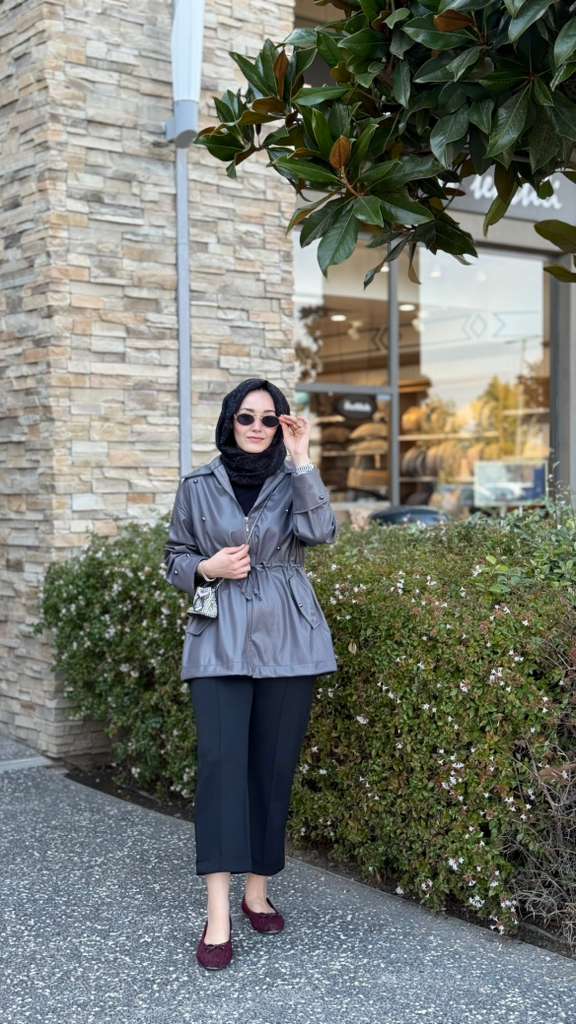 Deri Ceket Premıum (Gri)