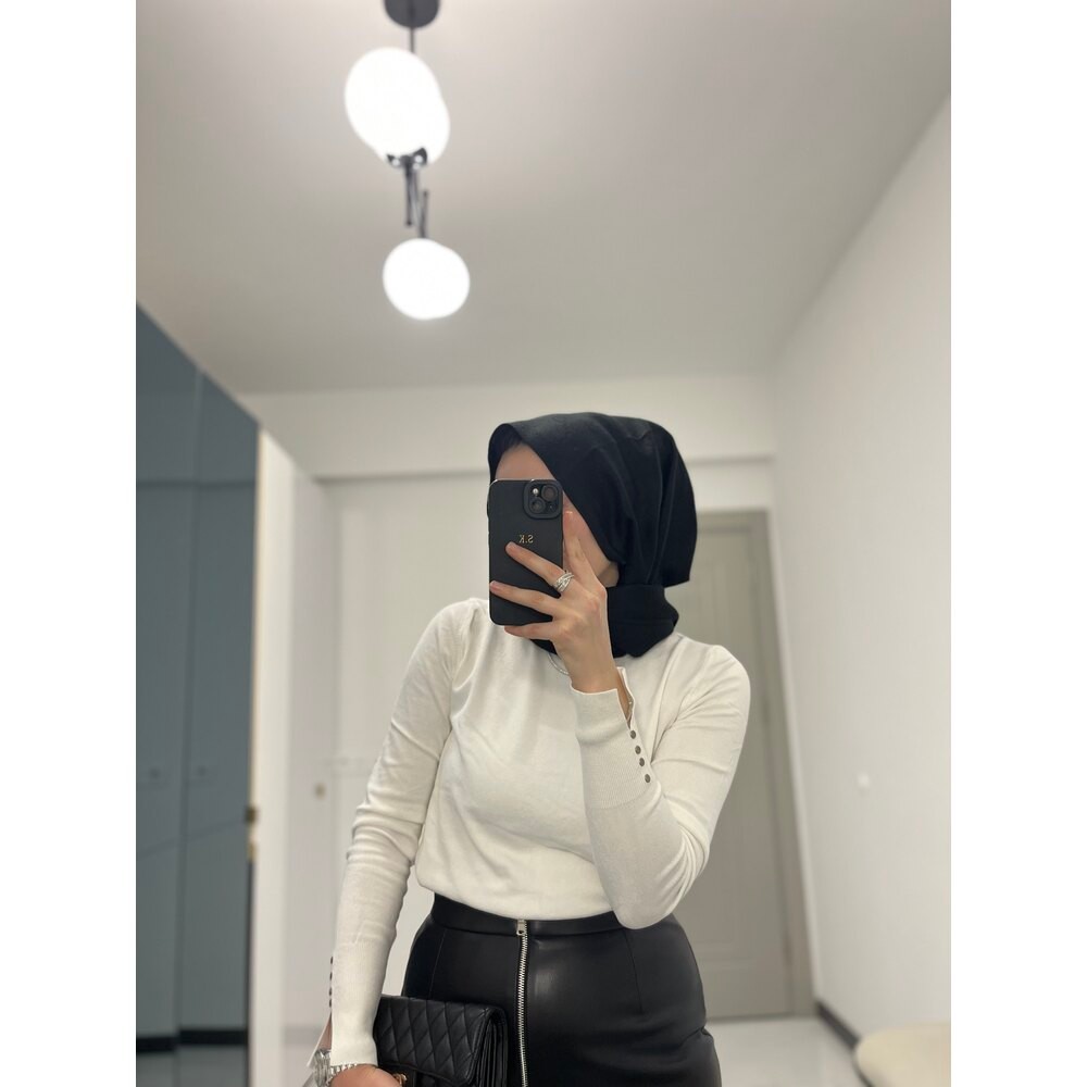 Zara model triko (beyaz)
