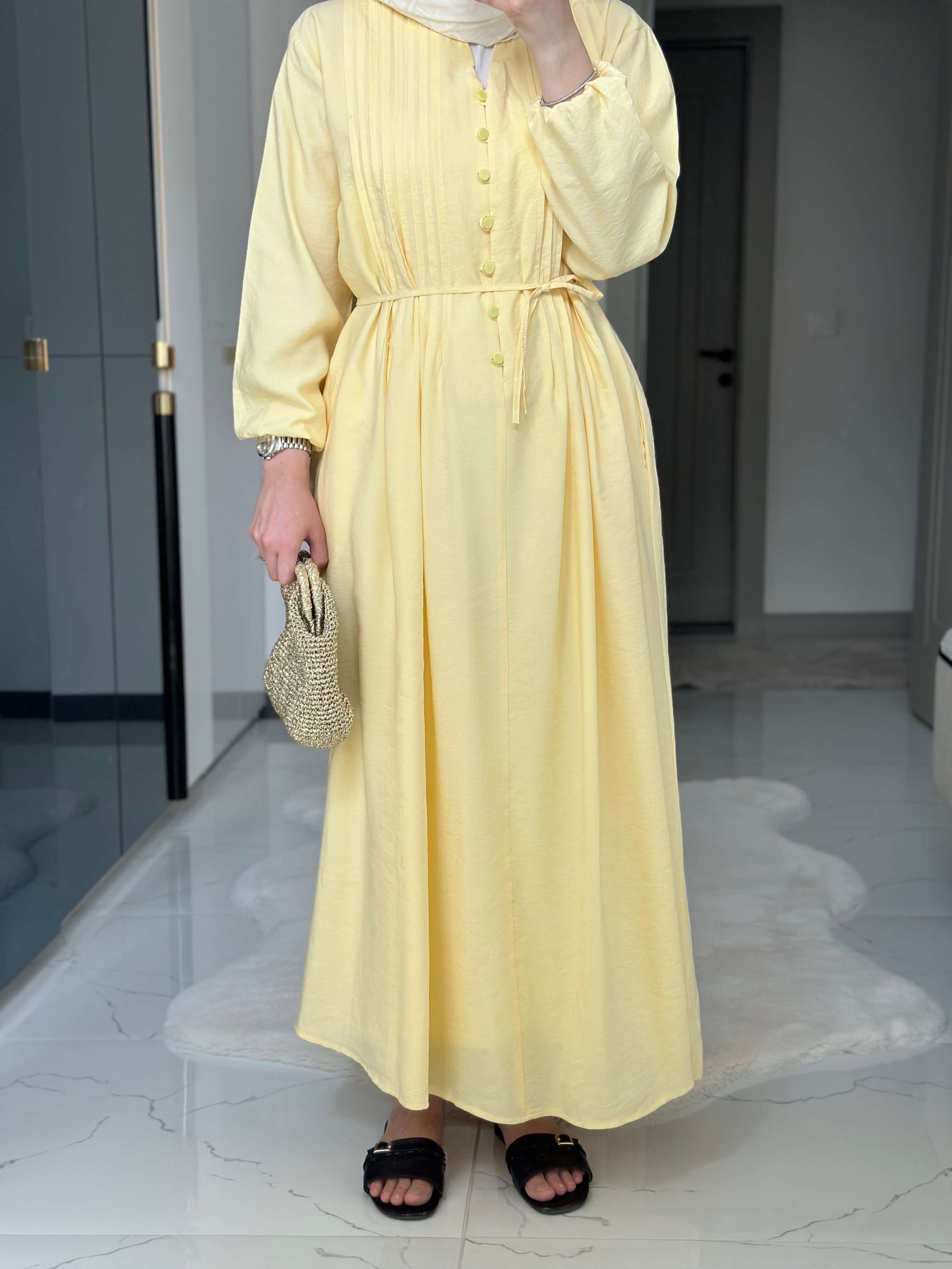 Diana Dress (Butter Yellow)