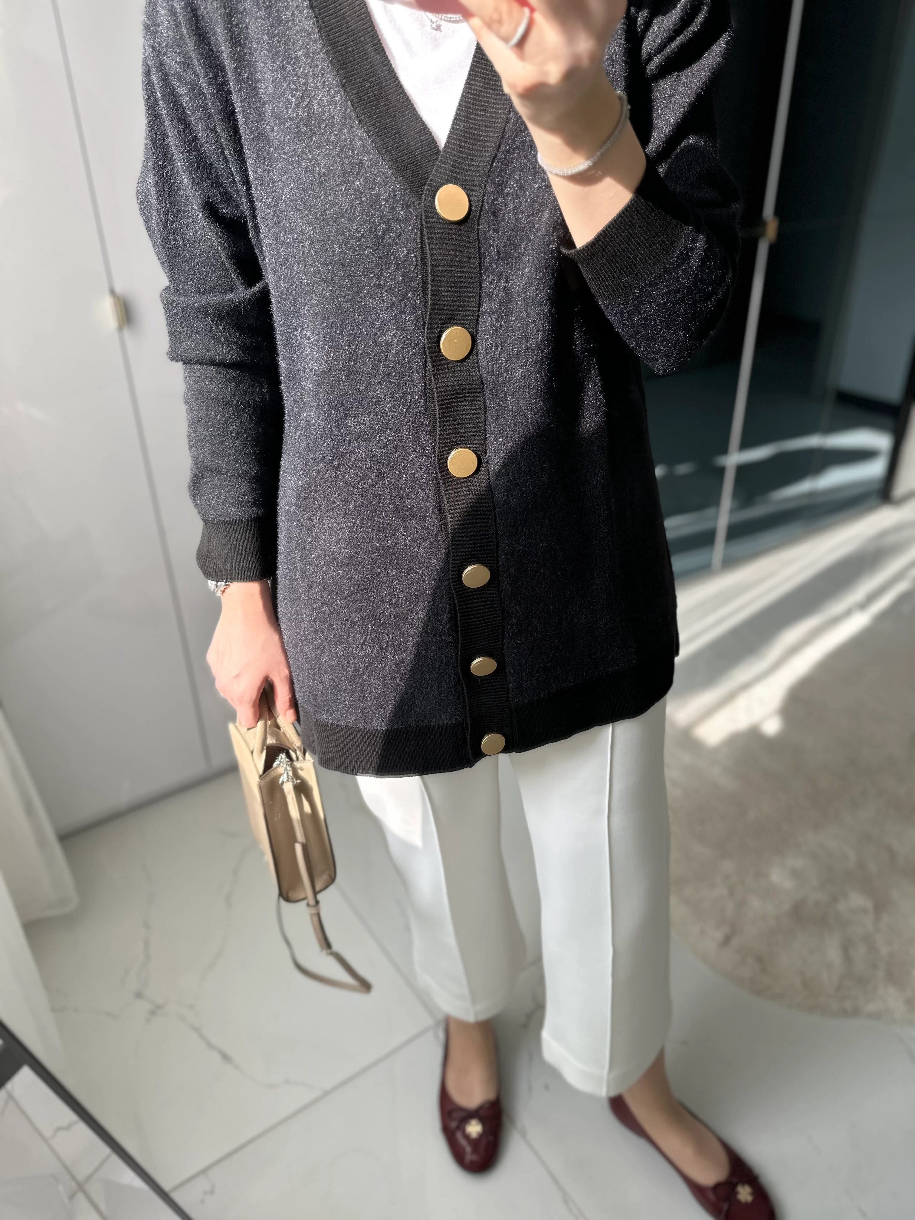 Riva Angora Hırka (Siyah)