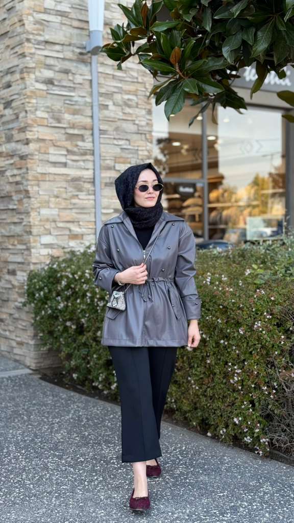 Deri Ceket Premıum (Gri)