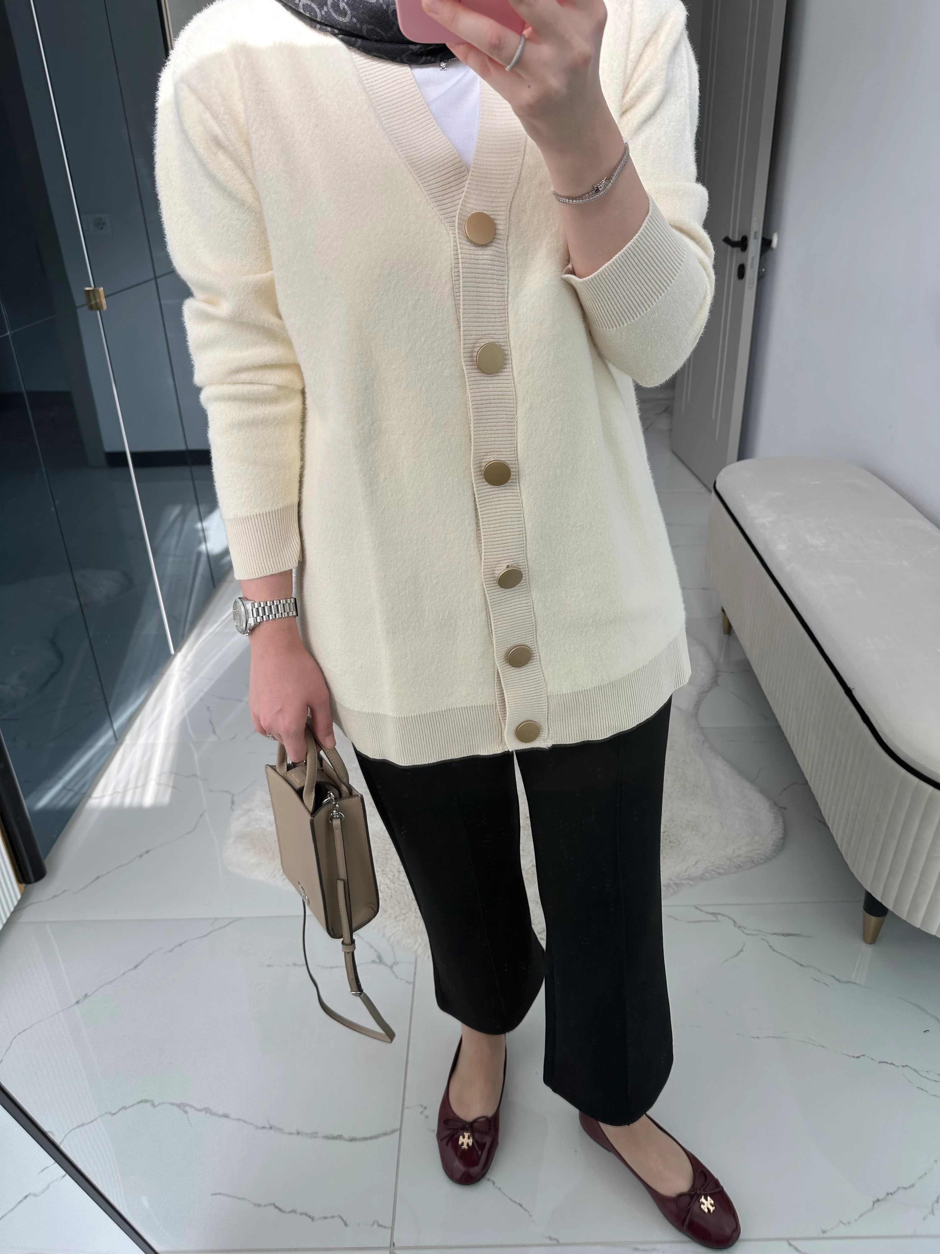 Riva Angor Hırka (Krem)