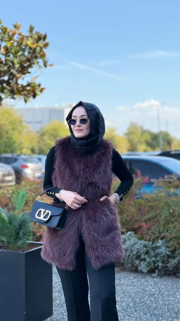 Premıum Kürk Yelek (Kahve)