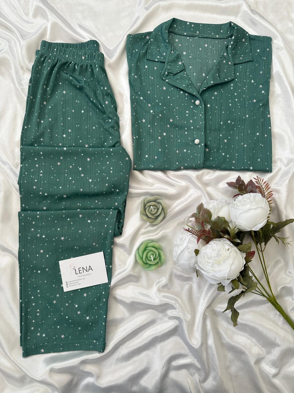 Green Stars Pijama takımı 