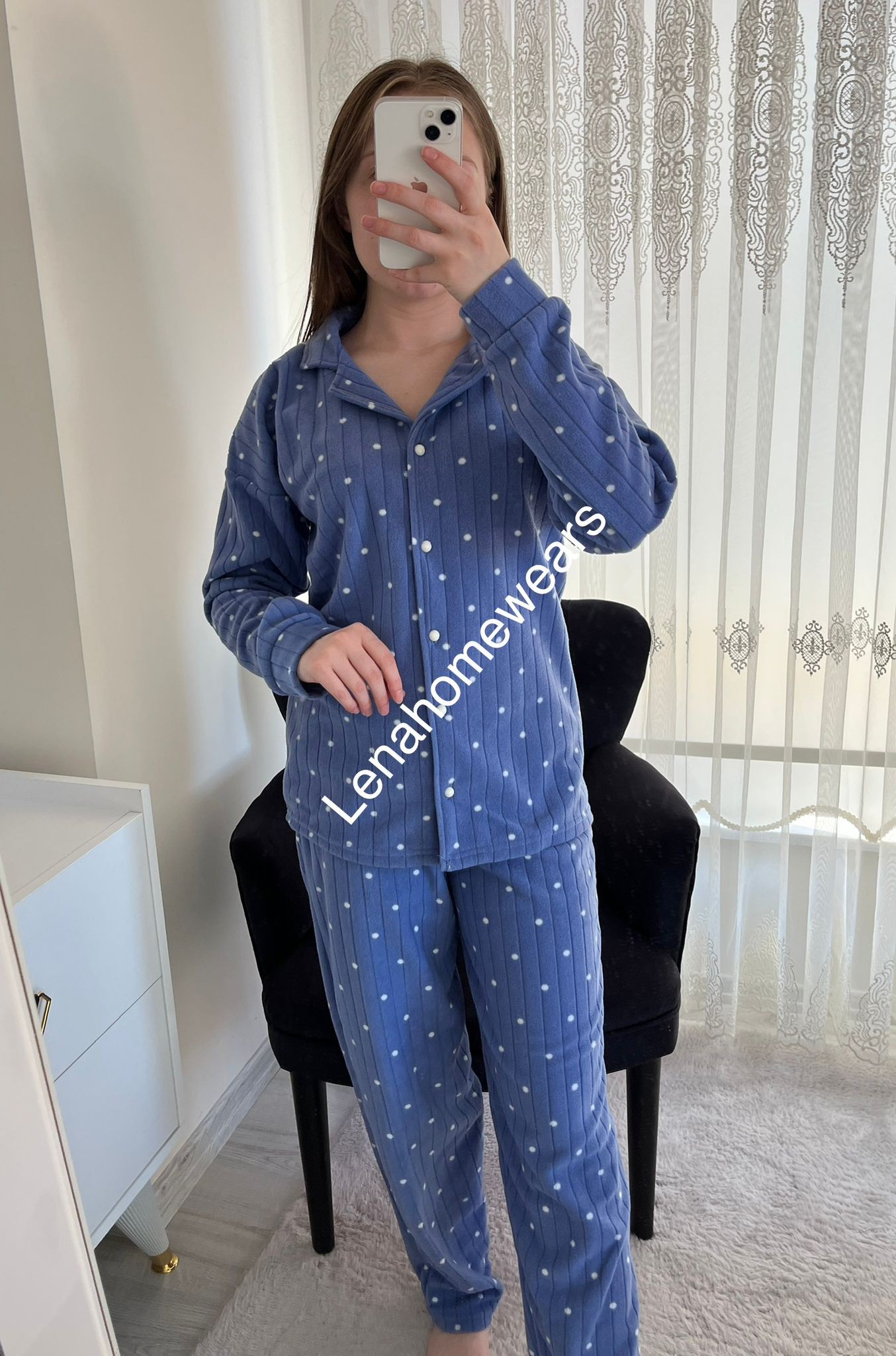 Mor Puantiye Pijama 