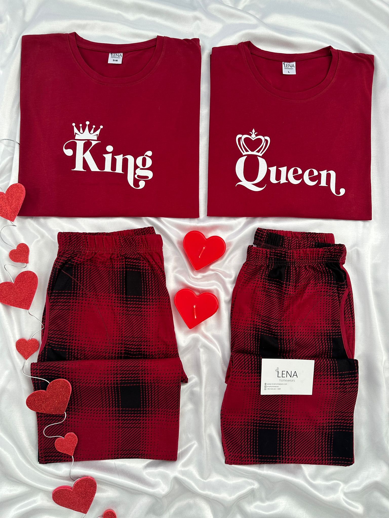 King & Queen Çift Pijama Takımı 