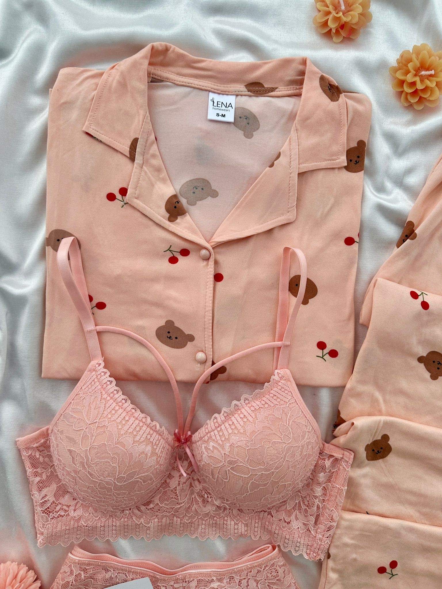 Tedy Somon Dörtlü Pijama  Set 🧸