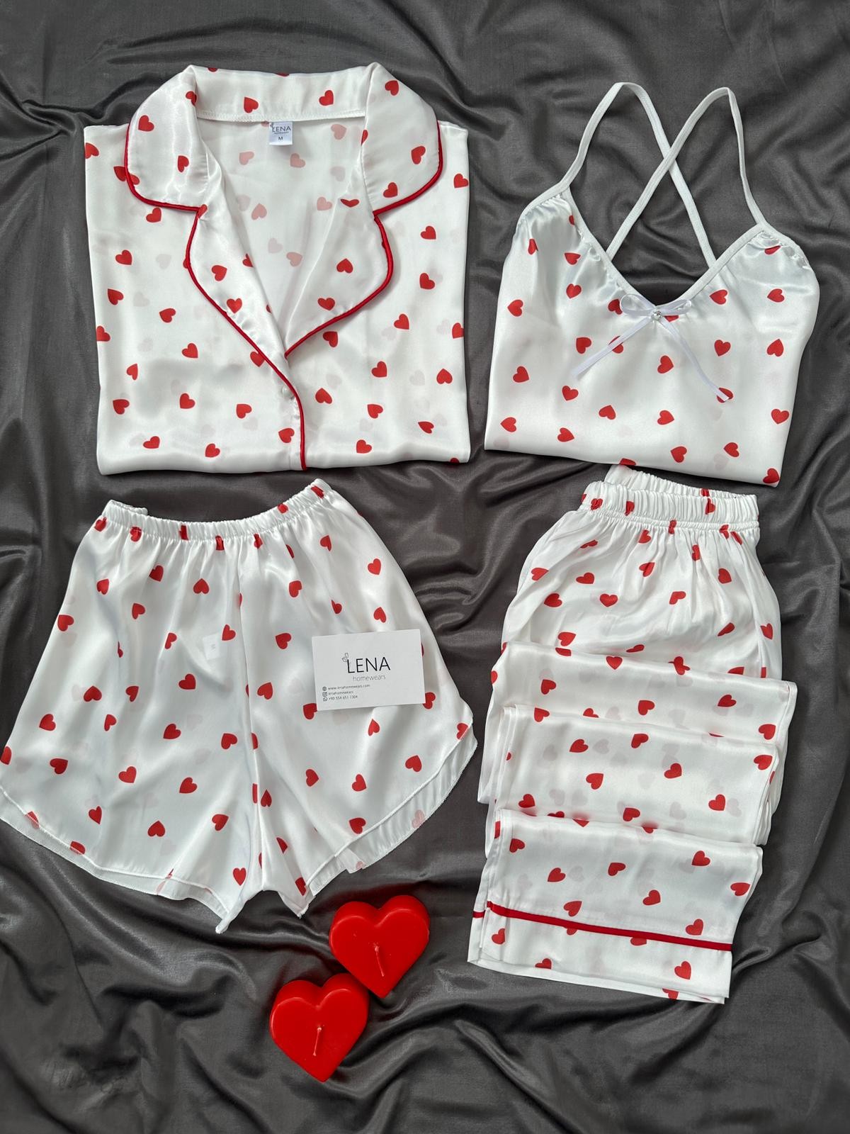 My heart pijama ve şort takım