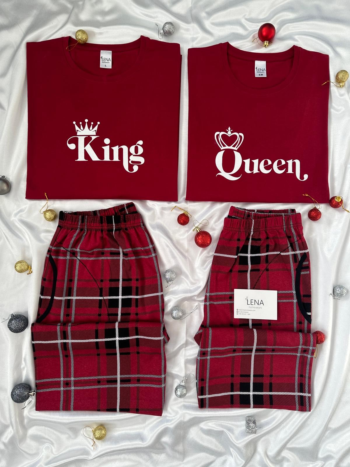 King & Queen Çift Pijama Takımı 