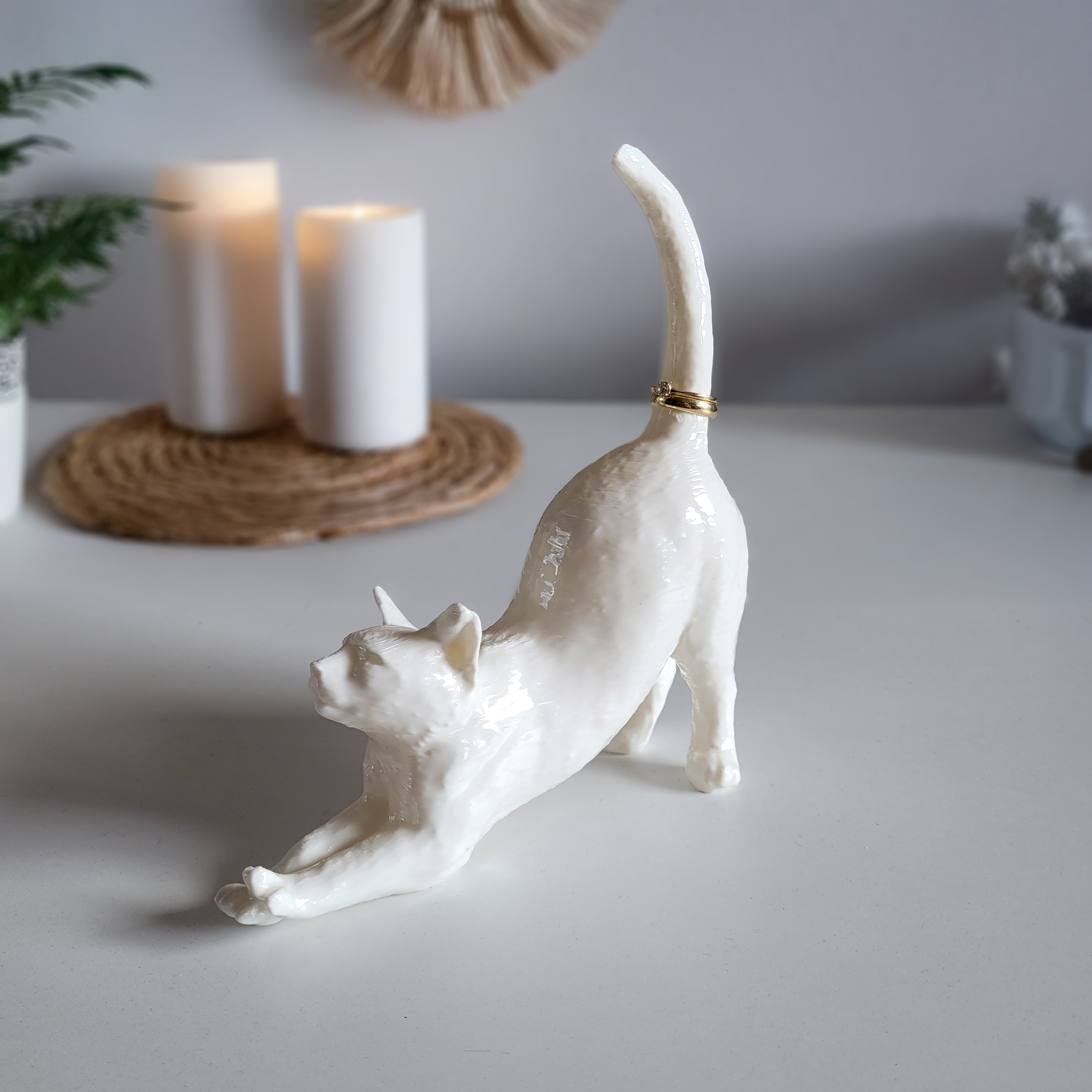 Esneyen Kedi Yüzük Düzenleyici