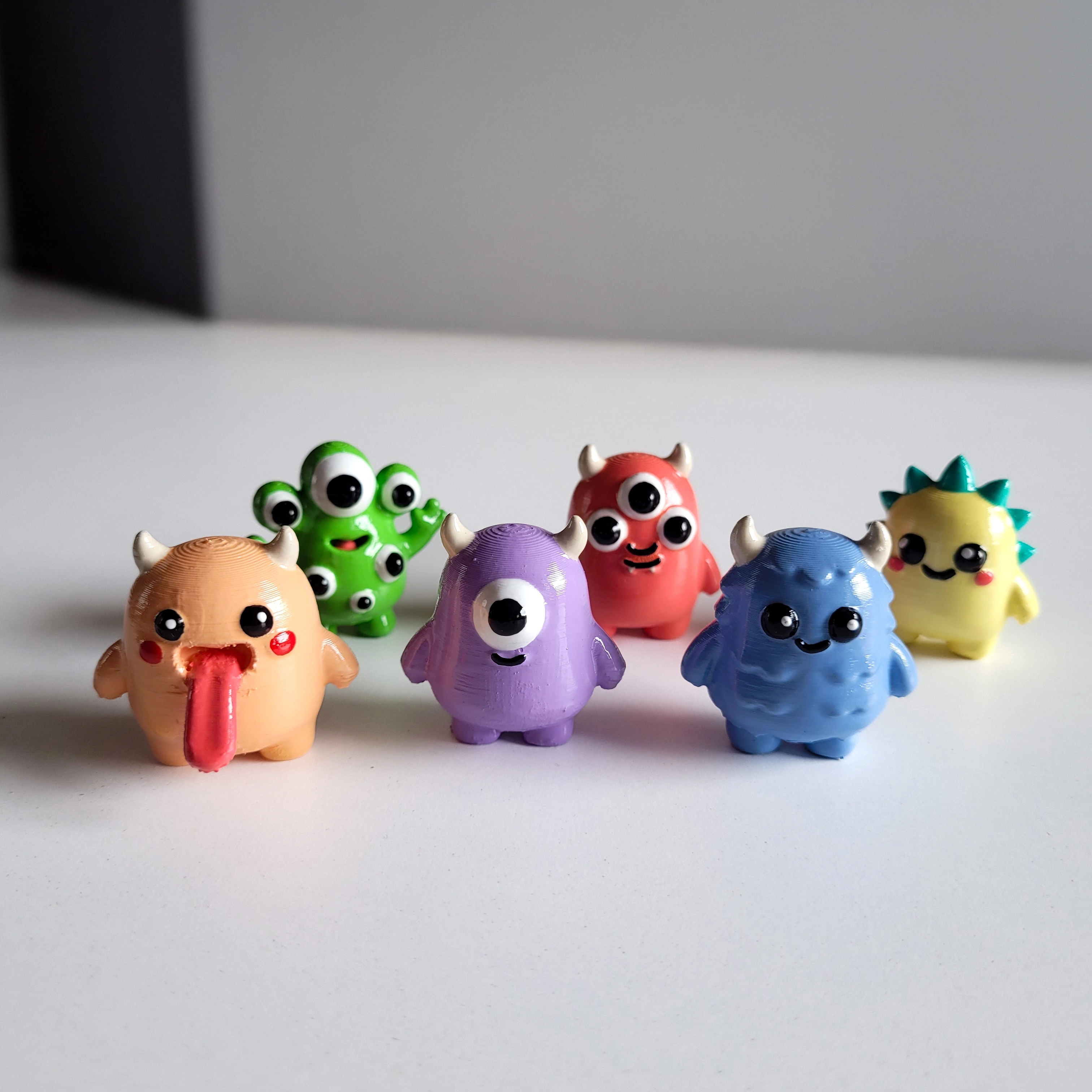 Sevimli Canavarlar Magnet Seti – 6’lı El Boyaması Buzdolabı Süsü