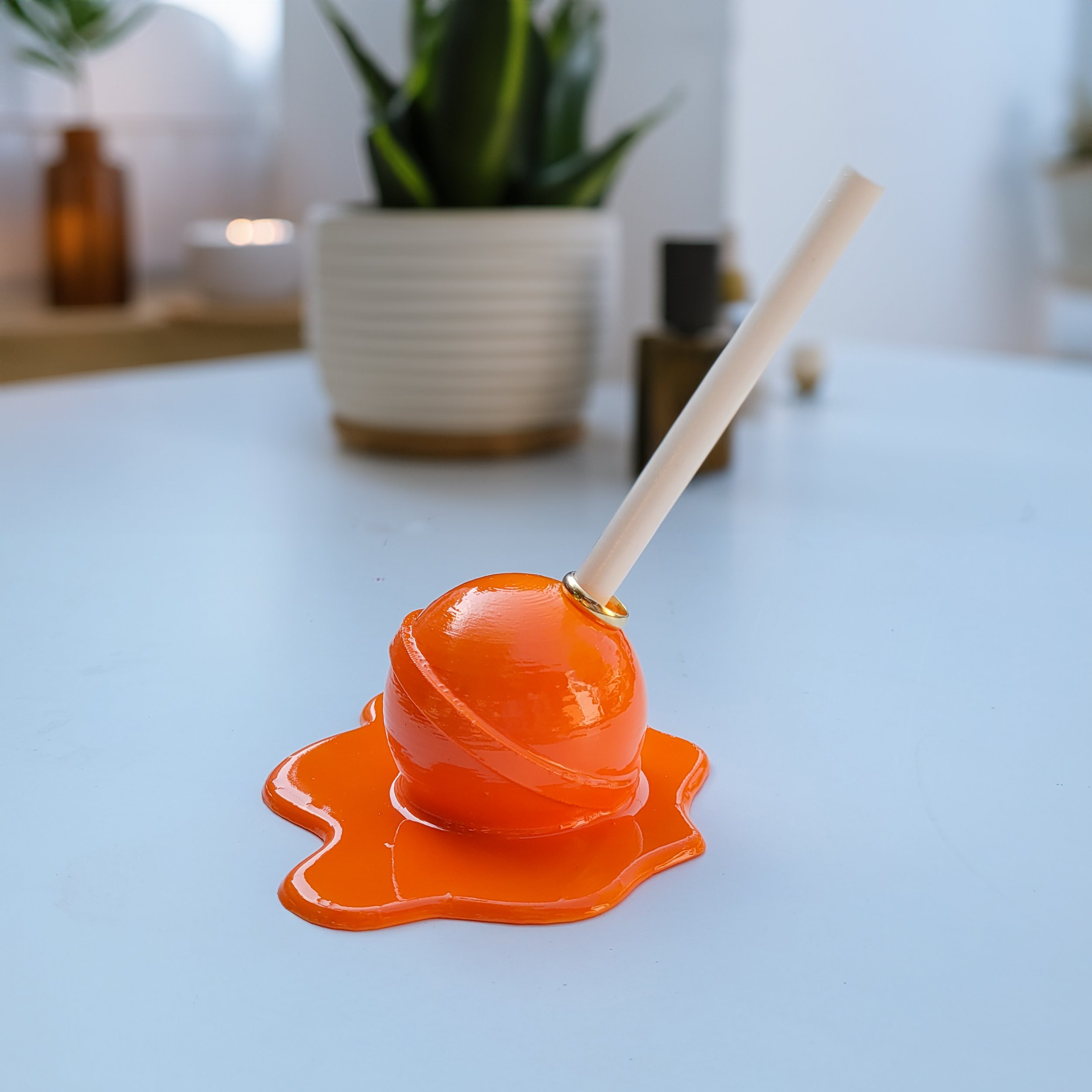 Erimiş Lolipop Yüzük Tutacağı - Orange