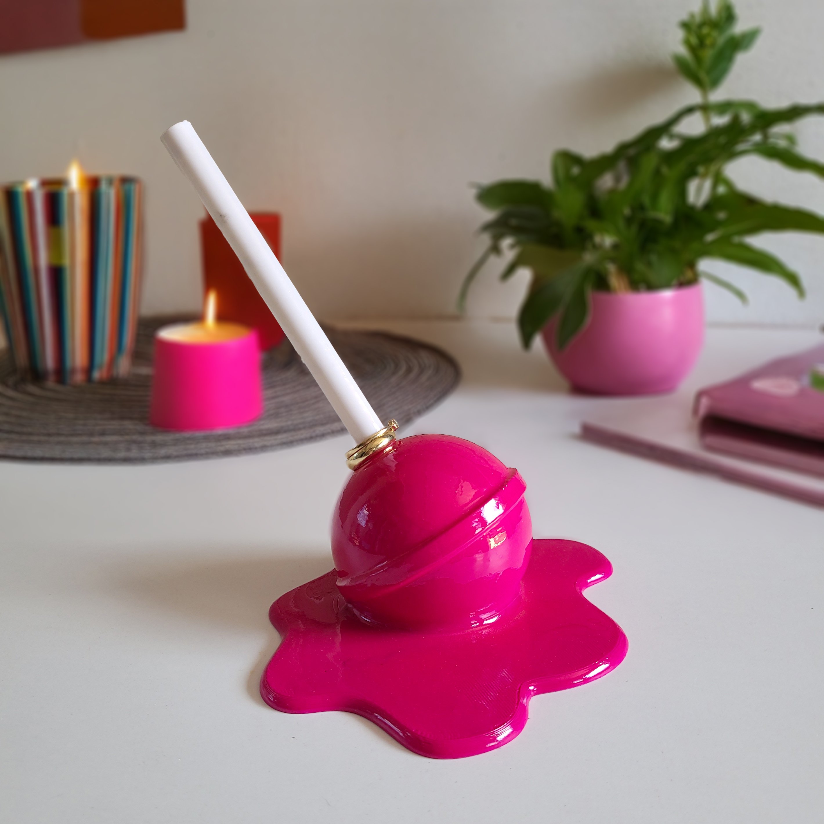 Erimiş Lolipop Yüzük Tutacağı - Magenta