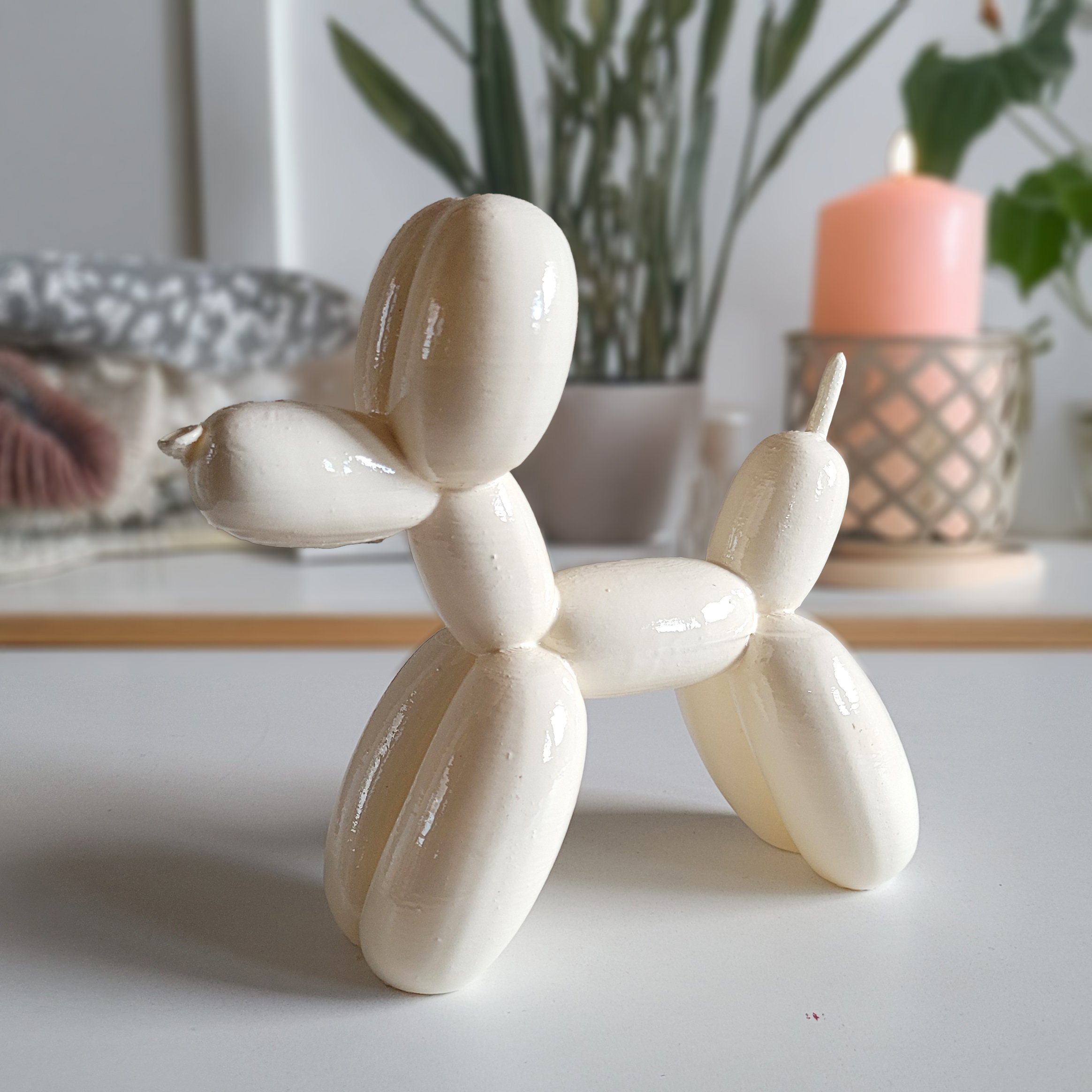 Balon Köpek Figürü - Bone White