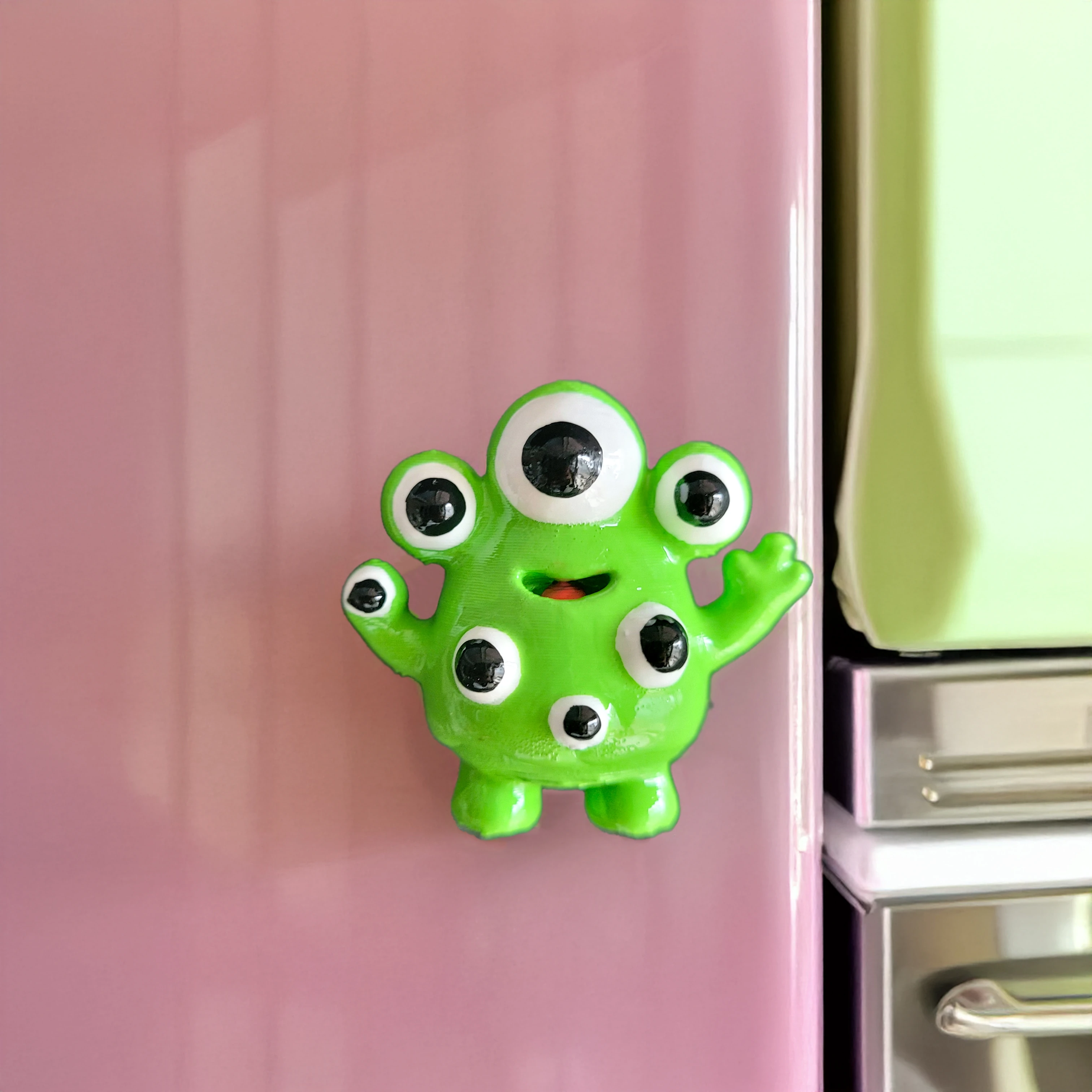 Sevimli Canavarlar Magnet Seti – 6’lı El Boyaması Buzdolabı Süsü