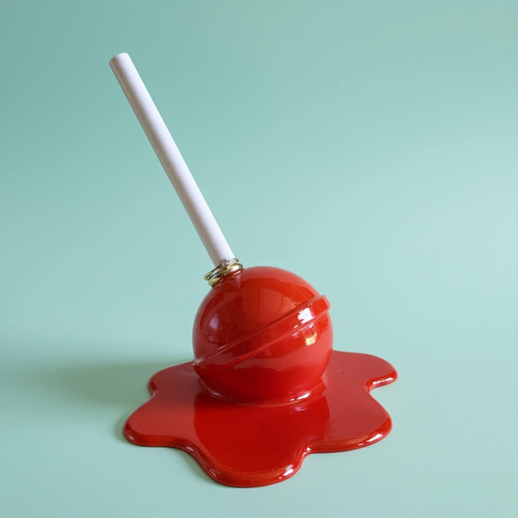 Erimiş Lolipop Yüzük Tutacağı - Red