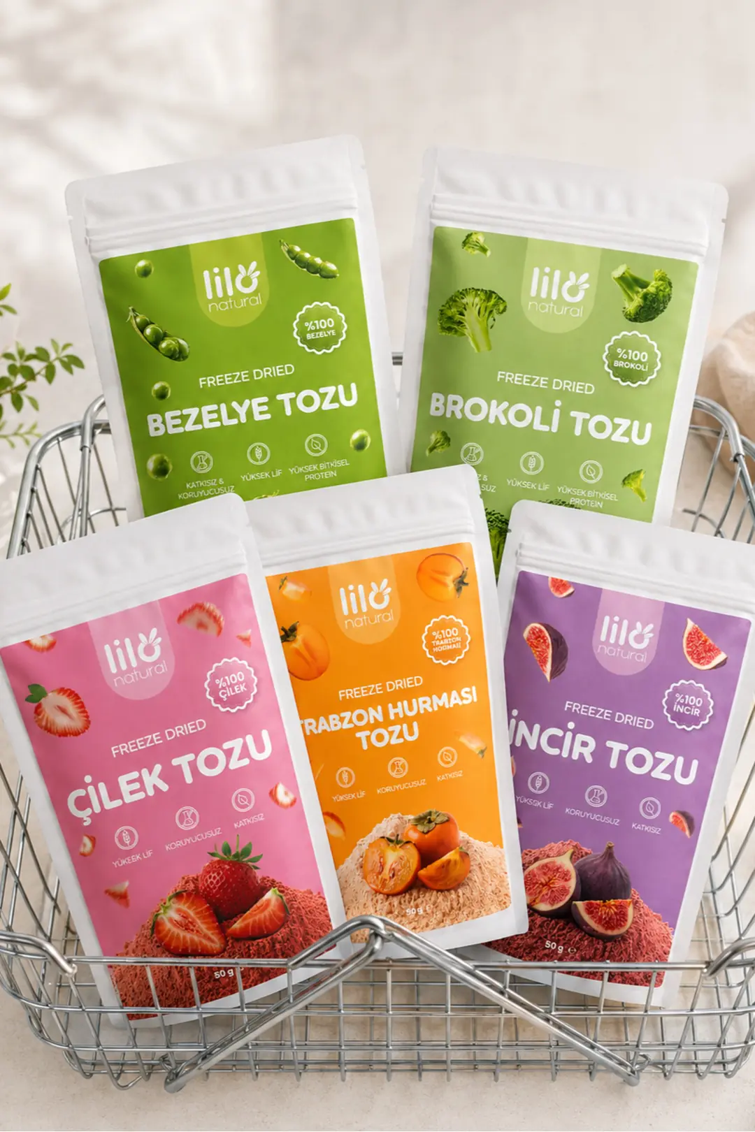 Freeze Dried 5'li Sebze & Meyve Paketi 5x50 g - Dondurularak Kurutulmu
