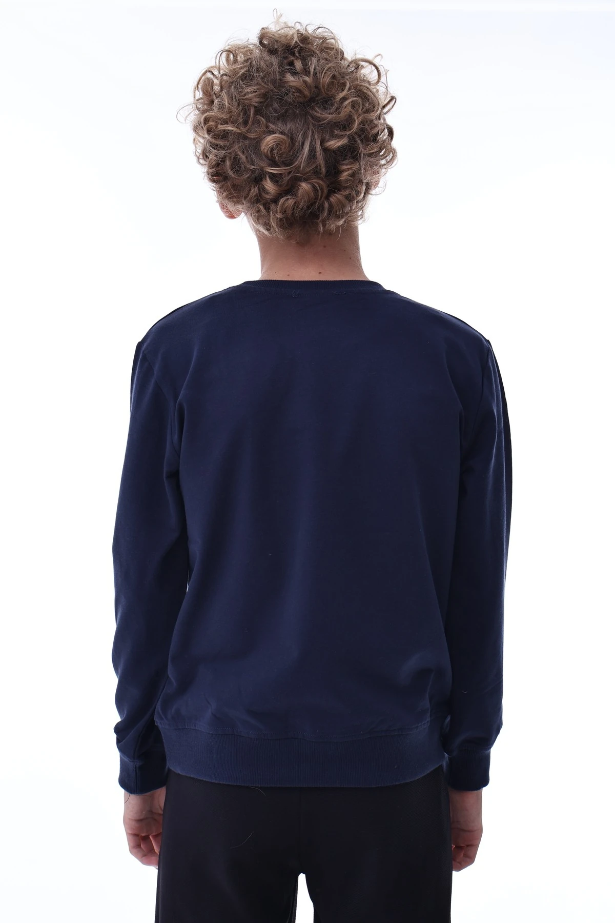 Lacivert Erkek Çocuk Sweatshirt – Pamuklu Rahat Kalıp Günlük Model