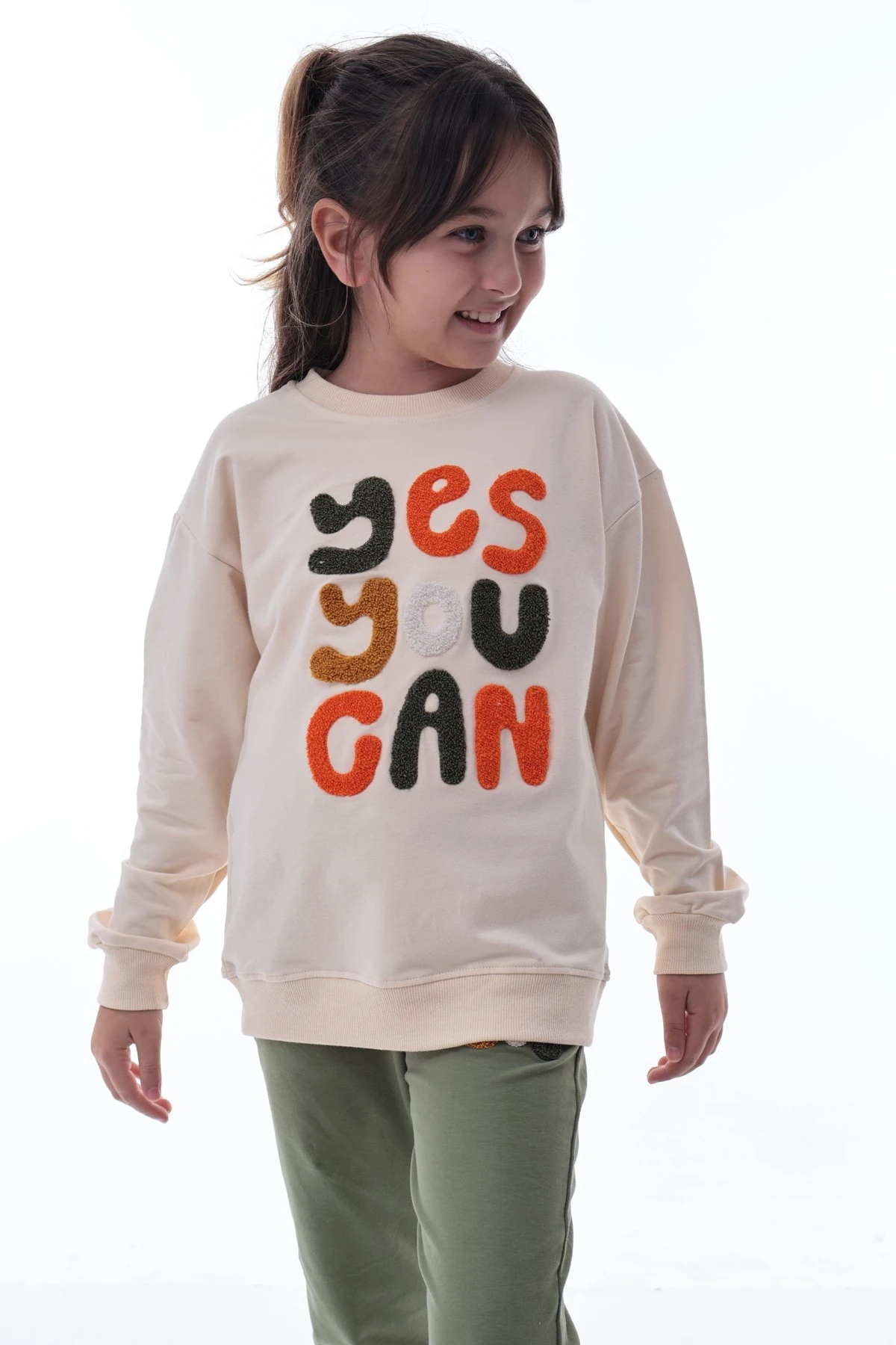 Kız Çocuk “Yes You Can” Eşofman Takımı – Pamuklu ve Rahat