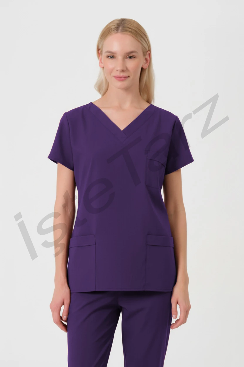 Kadın Doktor/Hemşire Forması Mor