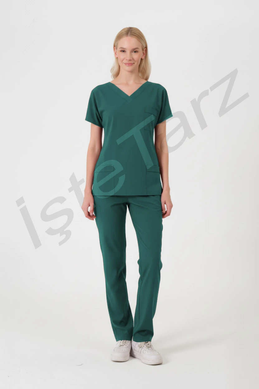 Kadın Doktor/Hemşire Forması Yeşil