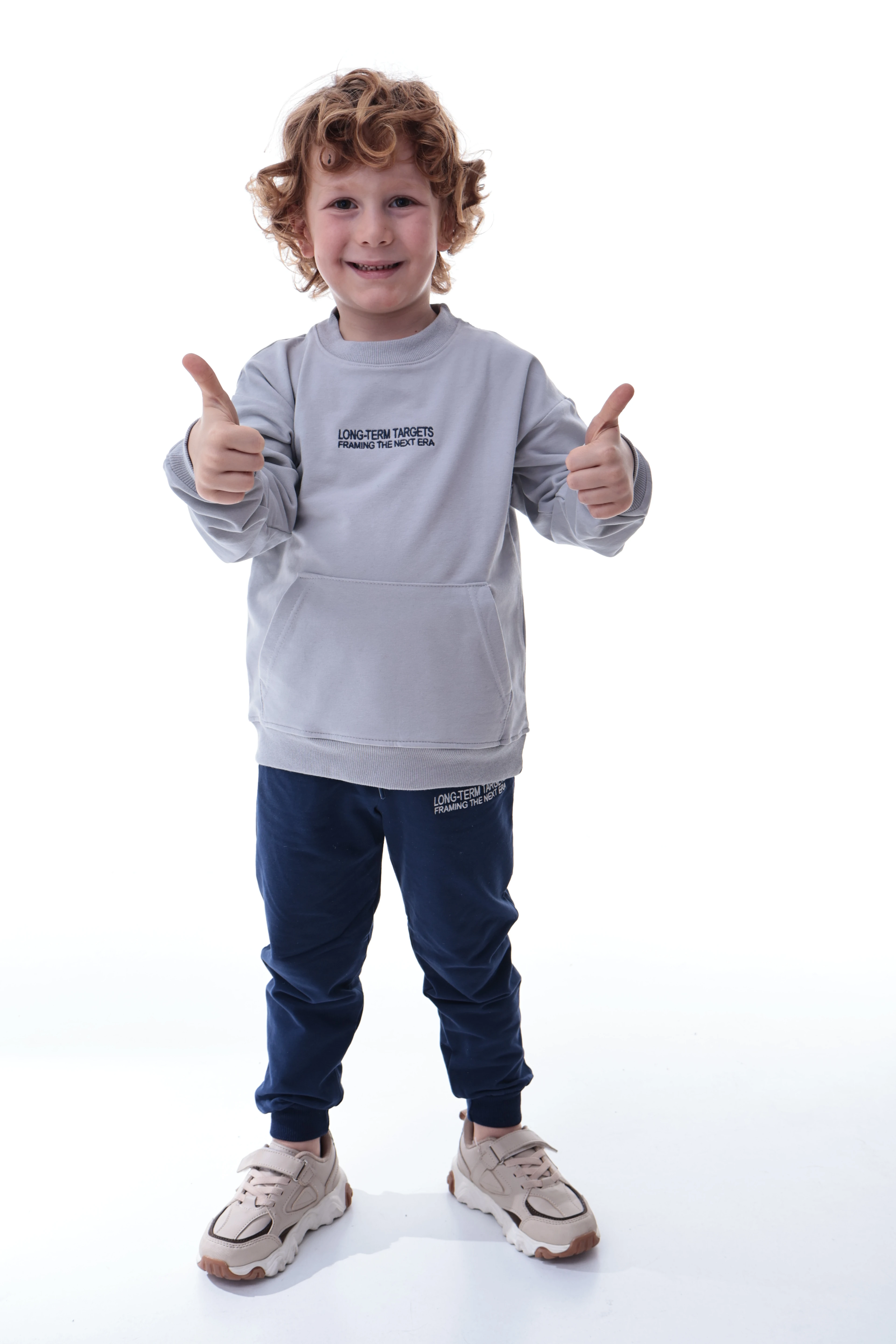 Erkek Çocuk Polar Eşofman Takımı | Yumuşak Kumaş Kapüşonlu Sweat & Rahat Jogger Alt