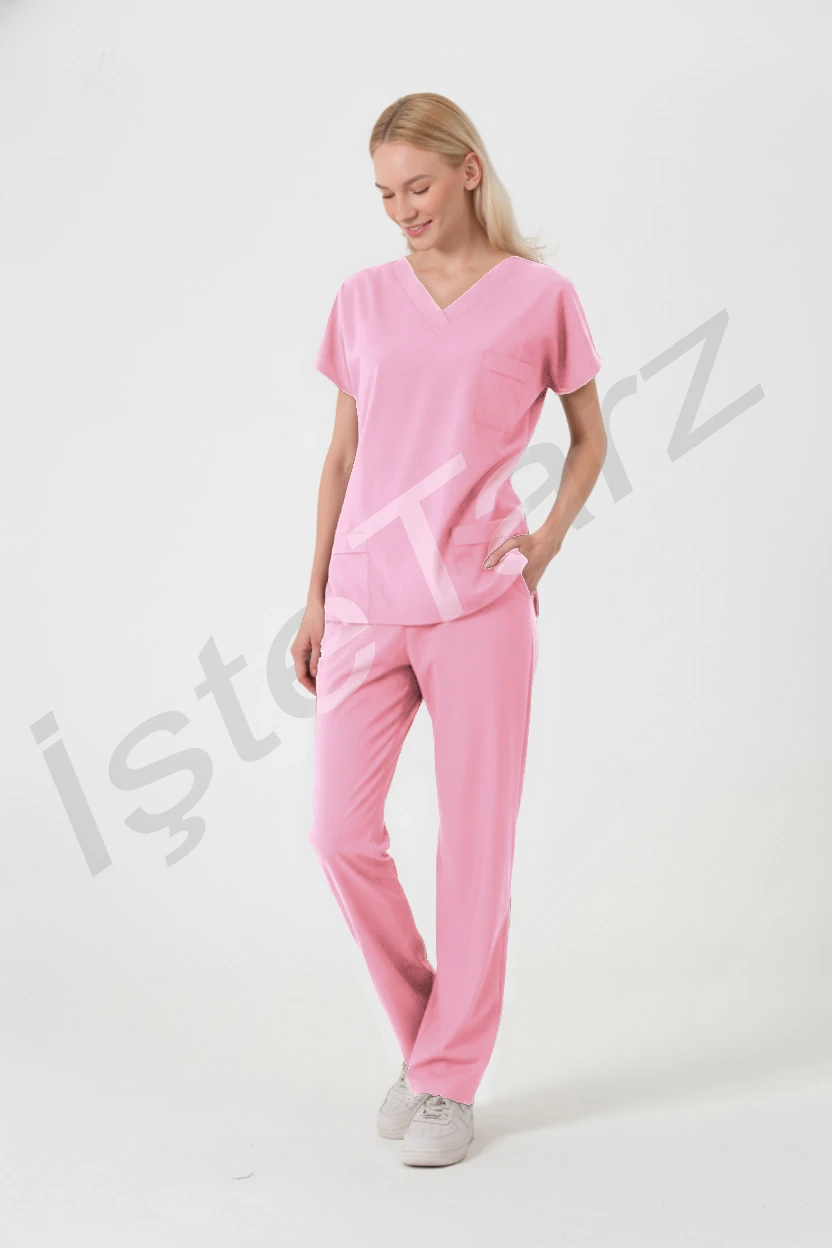 Kadın Doktor/Hemşire Forması Pembe
