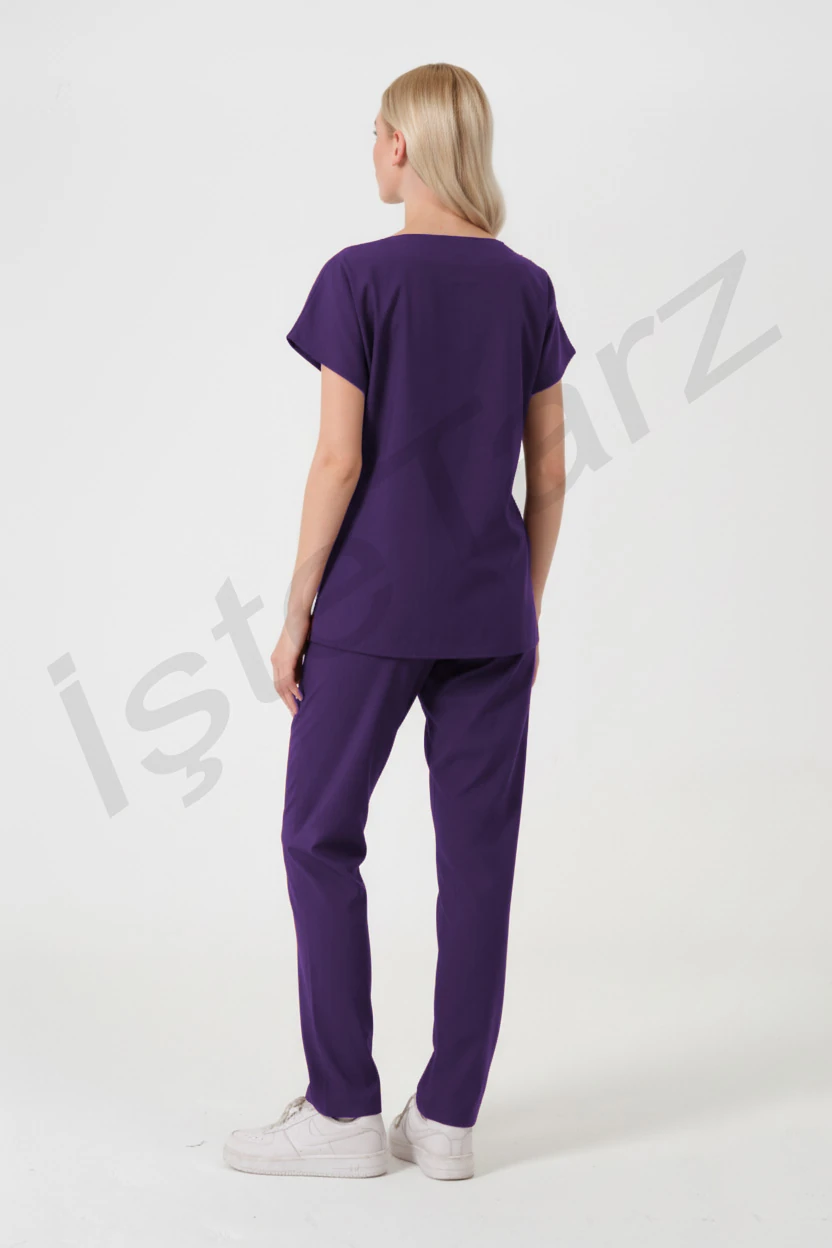 Kadın Doktor/Hemşire Forması Mor