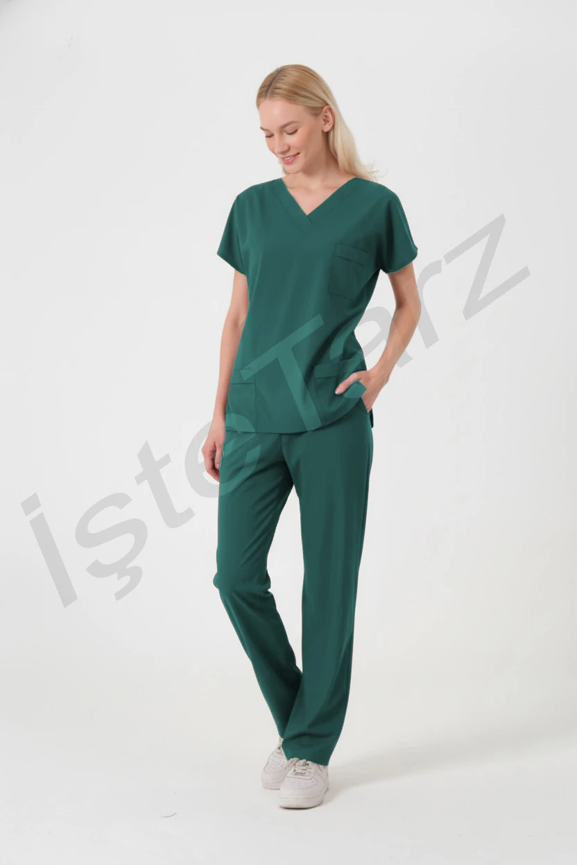 Kadın Doktor/Hemşire Forması Yeşil