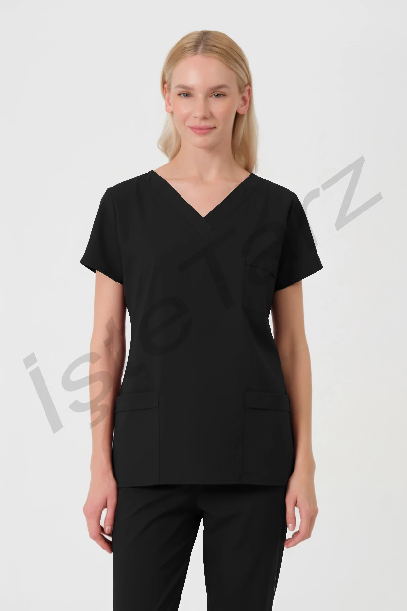 Kadın Doktor/Hemşire Forması Siyah
