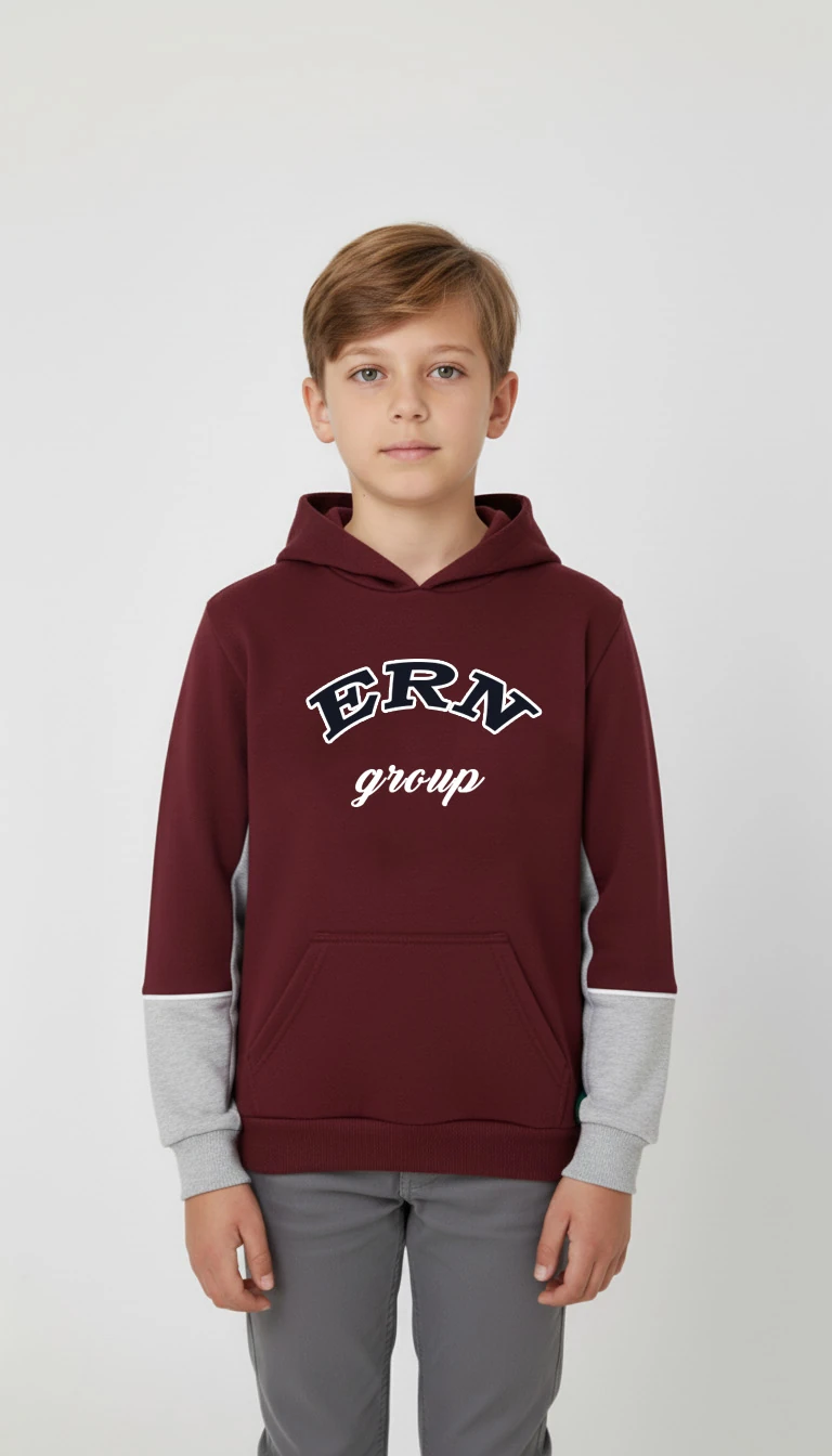 KAPÜŞONLU SWEATSHİRT - BORDO